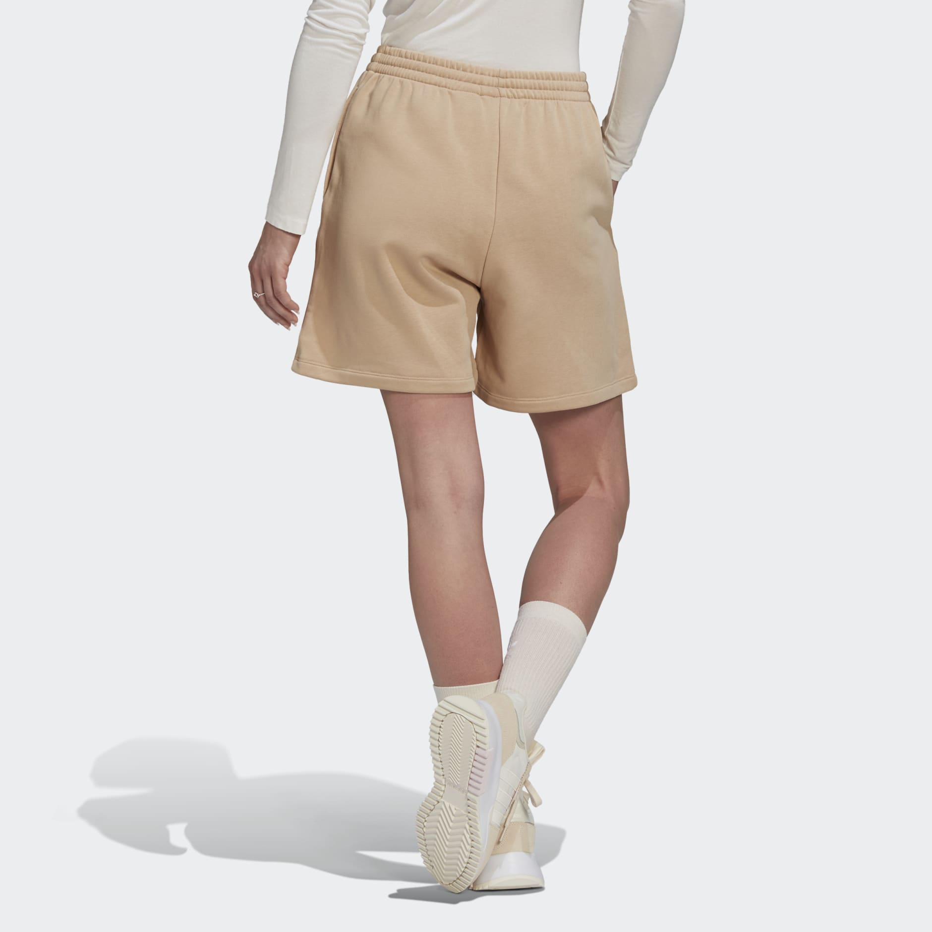 Women's Clothing - Adicolor Essentials French Terry Shorts - Beige ...