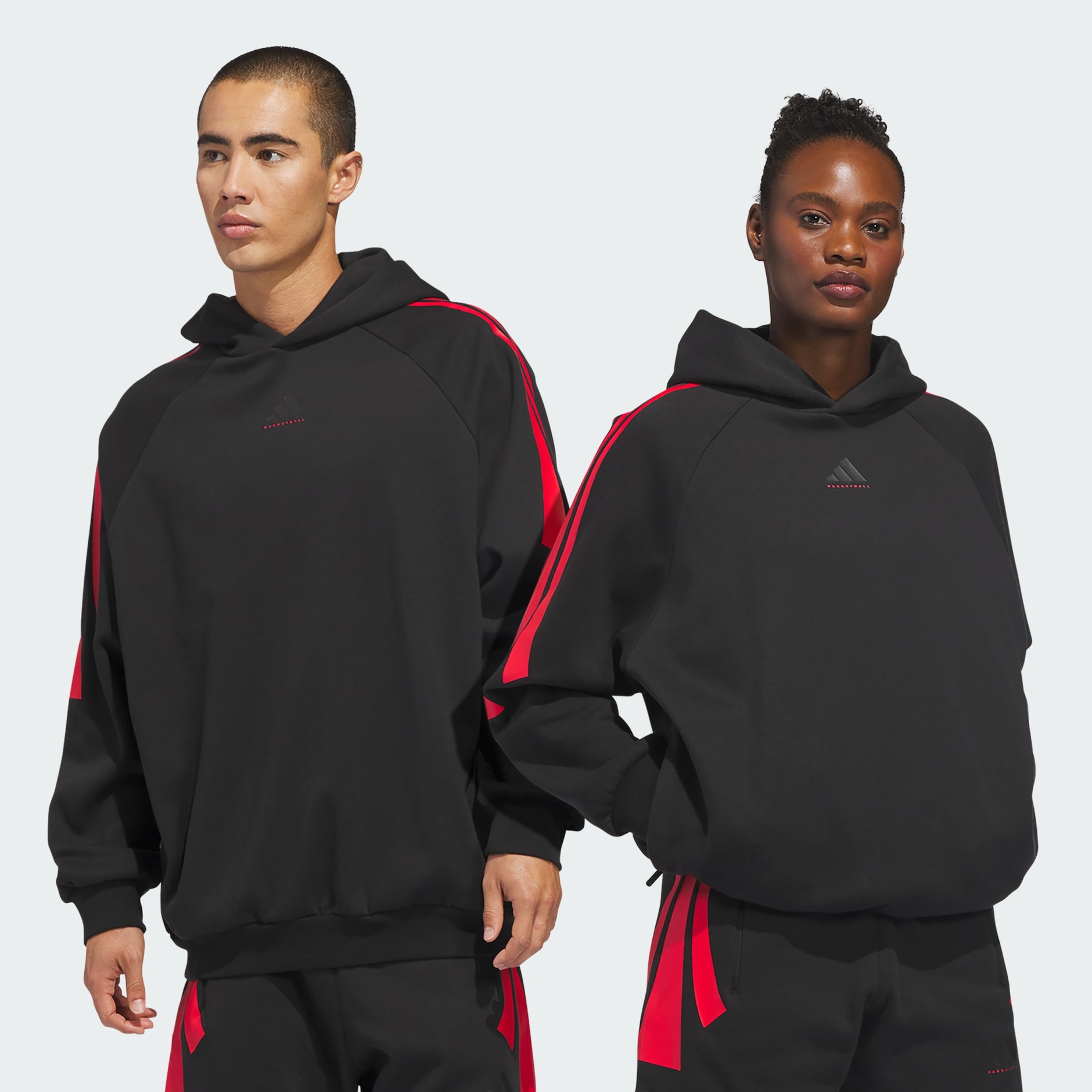 adidas Basketball 3-Stripes Fleece Hoodie (Gender Neutral)