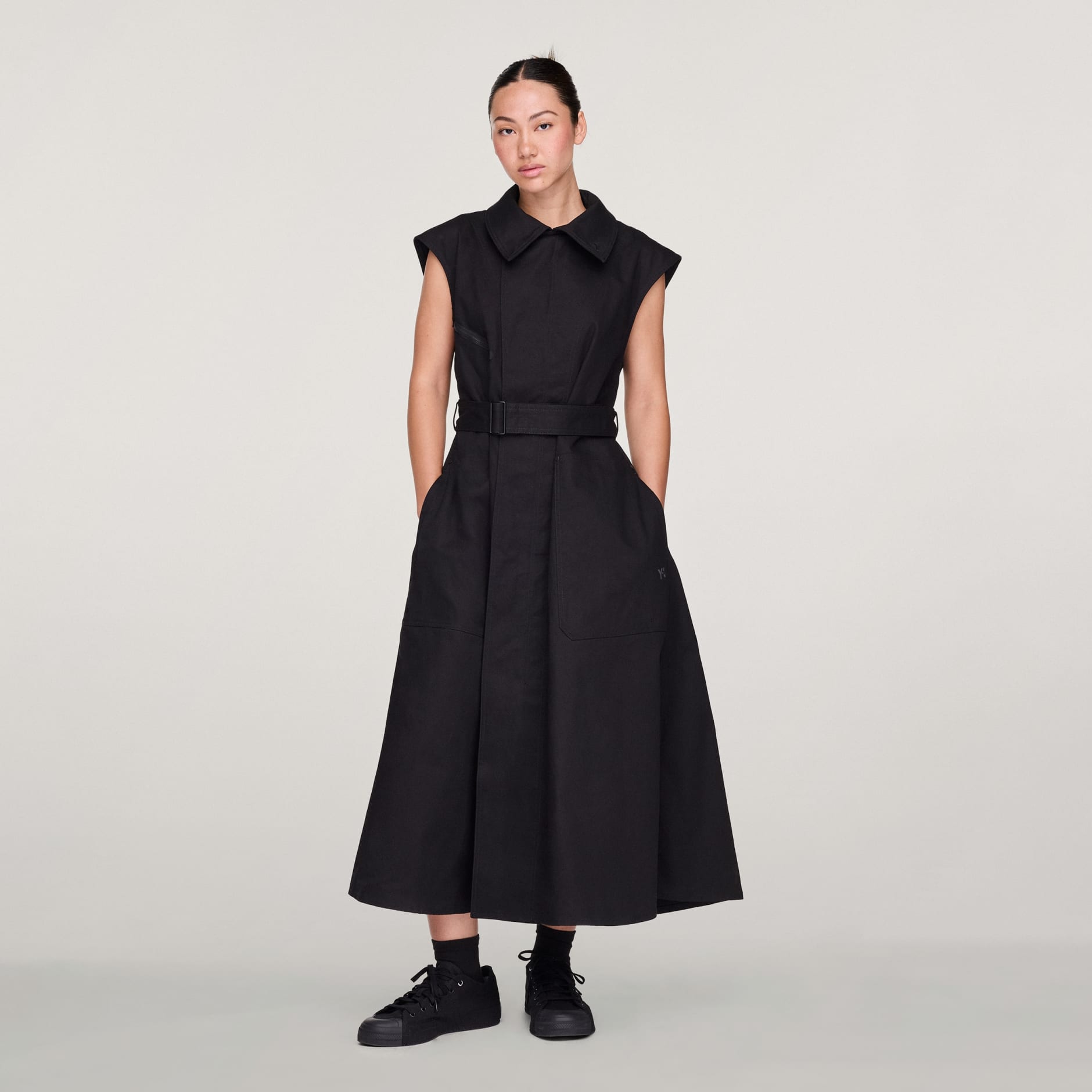Rochie din twill Y-3 UT