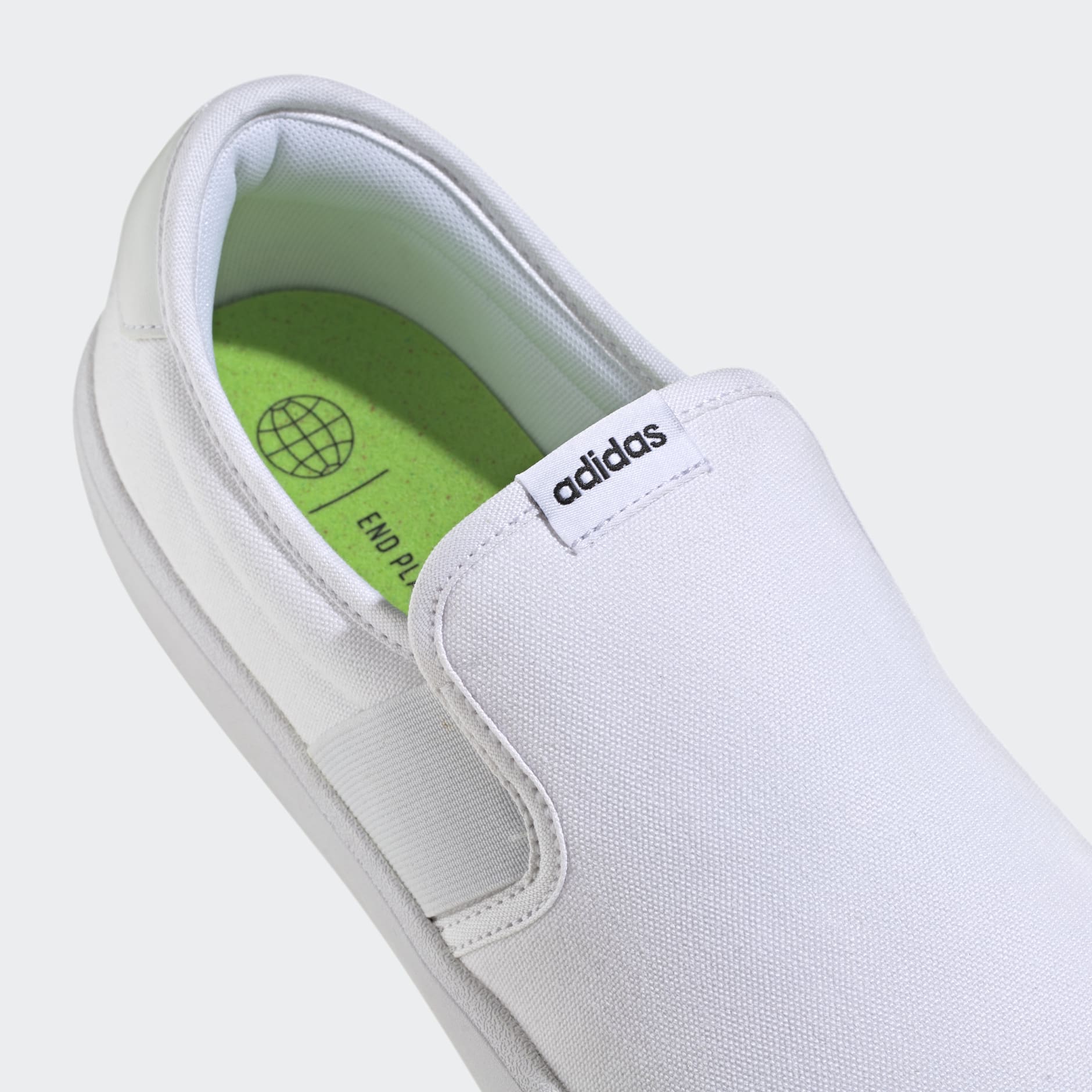 adidas VULC RAID3R Lifestyle Skateboarding Slip-On Canvas Shoes - White