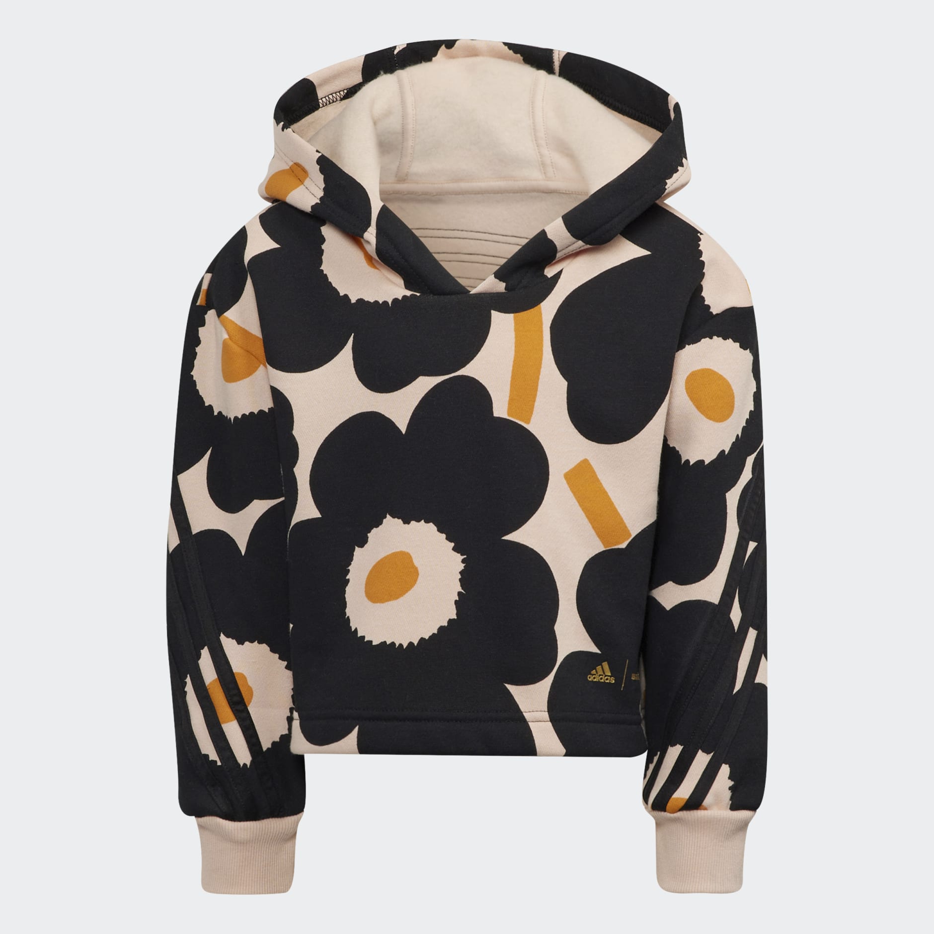 Marimekko Primegreen Warm-Up Winter Fleece 3-Stripes Floral Hoodie and Pants