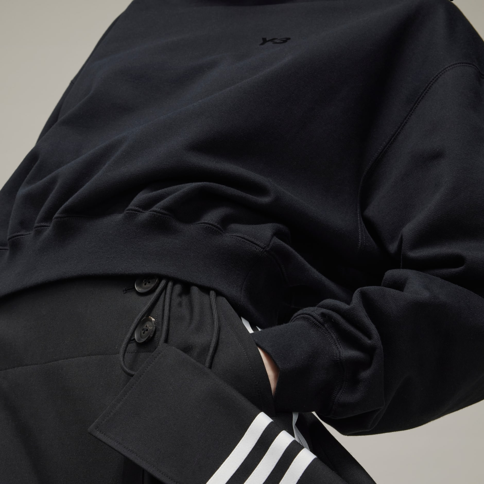 Y-3 Brushed Terry Boxy Crew Sweatshirt