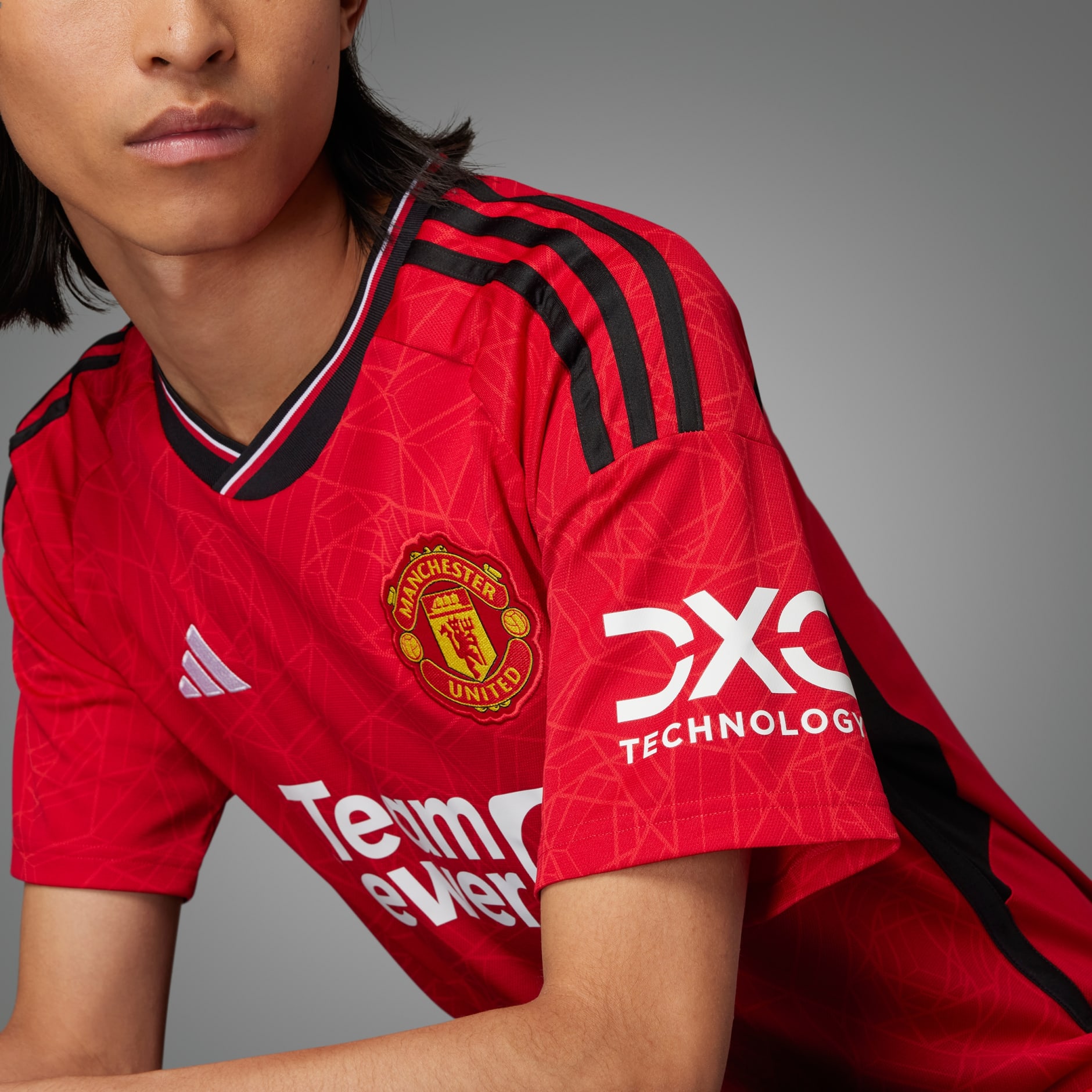 adidas Performance MANCHESTER UNITED HOME - Camiseta de fútbol - real  red/rojo 