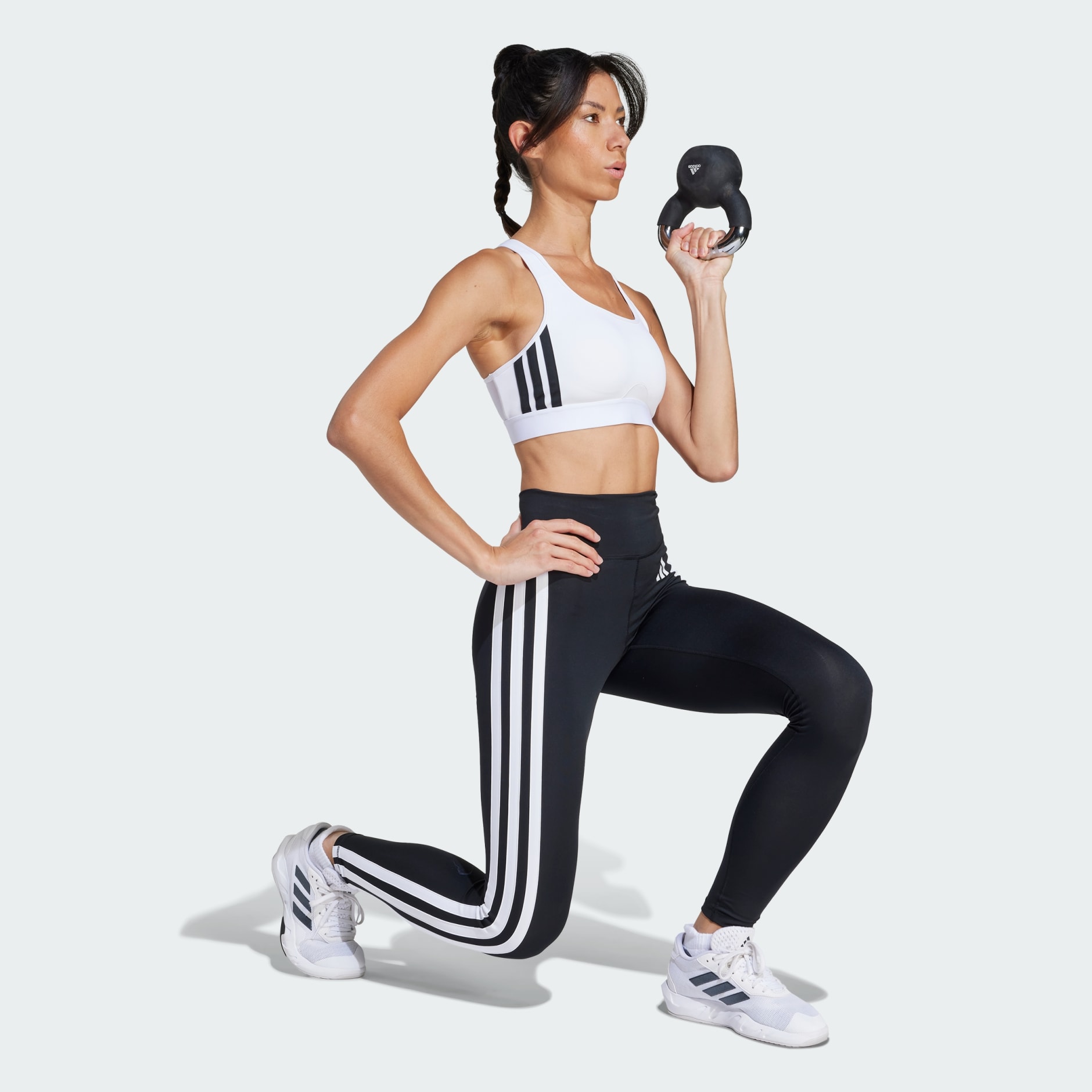 Powerreact Train Medium-Support 3-Stripes Bra