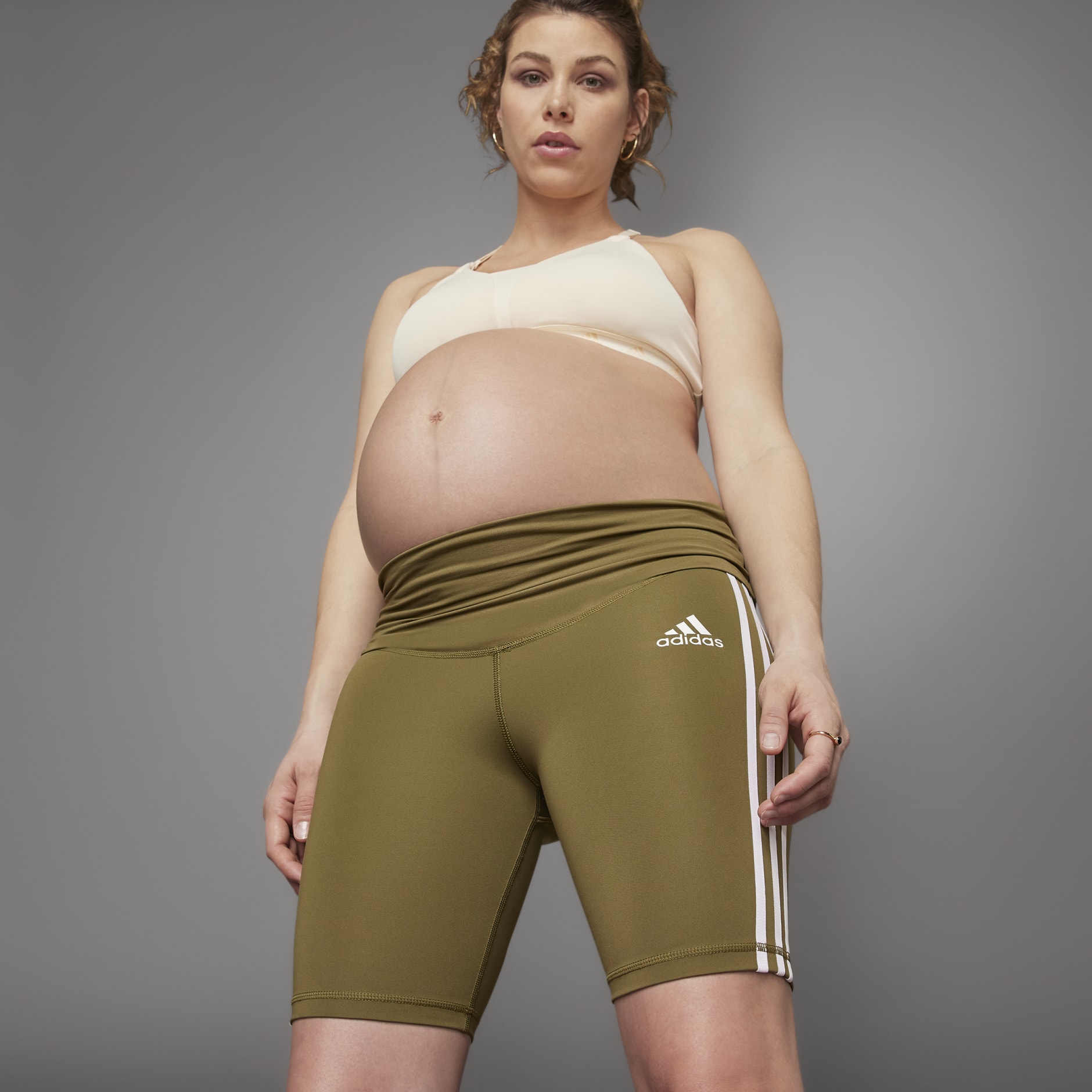 Grow Positivity 3-Stripes Short Tights (Maternity)
