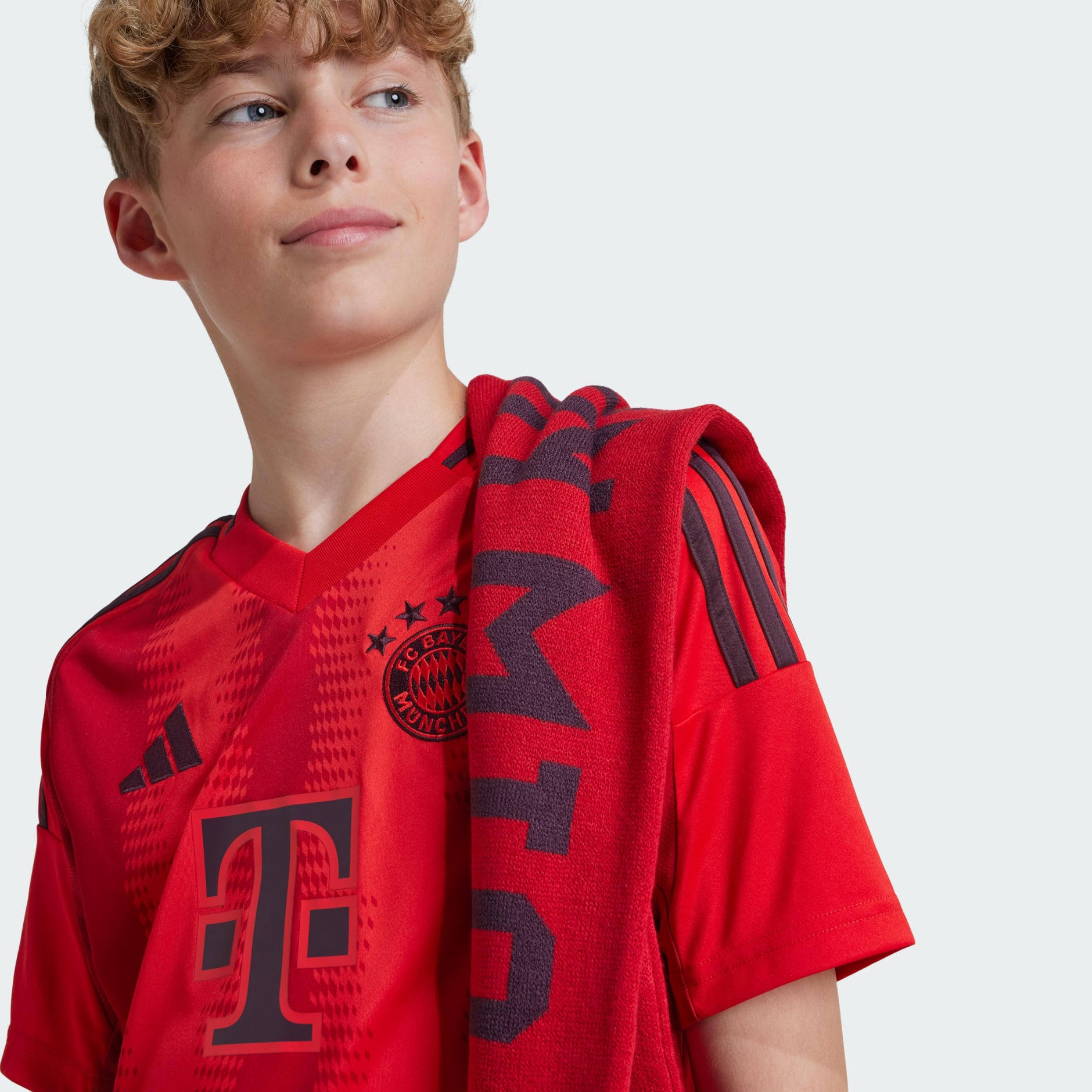 adidas Maillot Domicile FC Bayern 24 25 Enfants Rouge