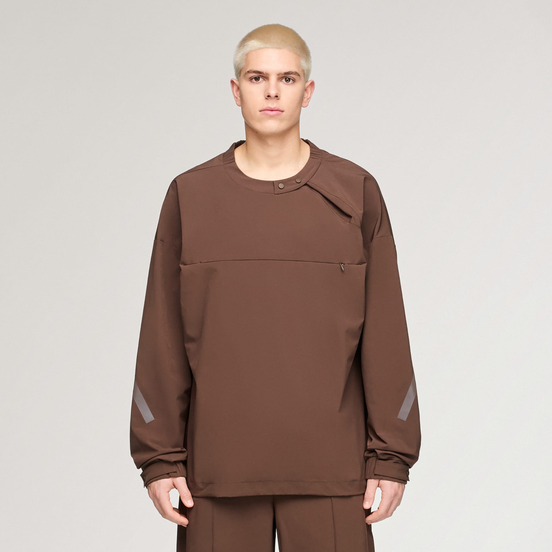 Tkani gornji dio trenirke s patentnim zatvaračem polovicom duljine adidas x entire studios Z.N.E. Uniform