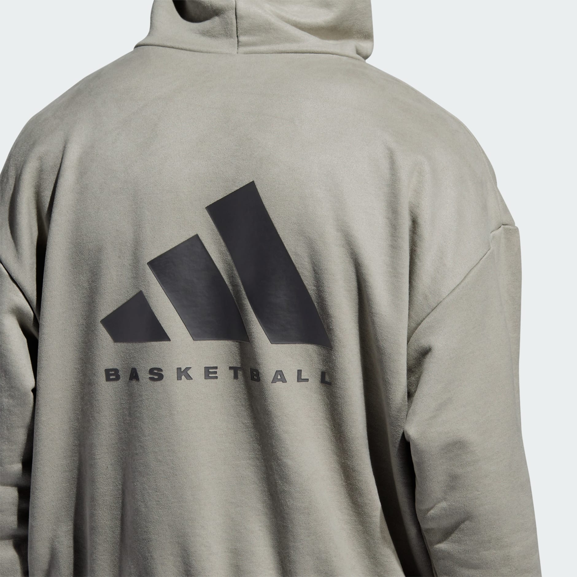 Clothing - Basketball Sueded Hoodie - Beige | adidas South Africa