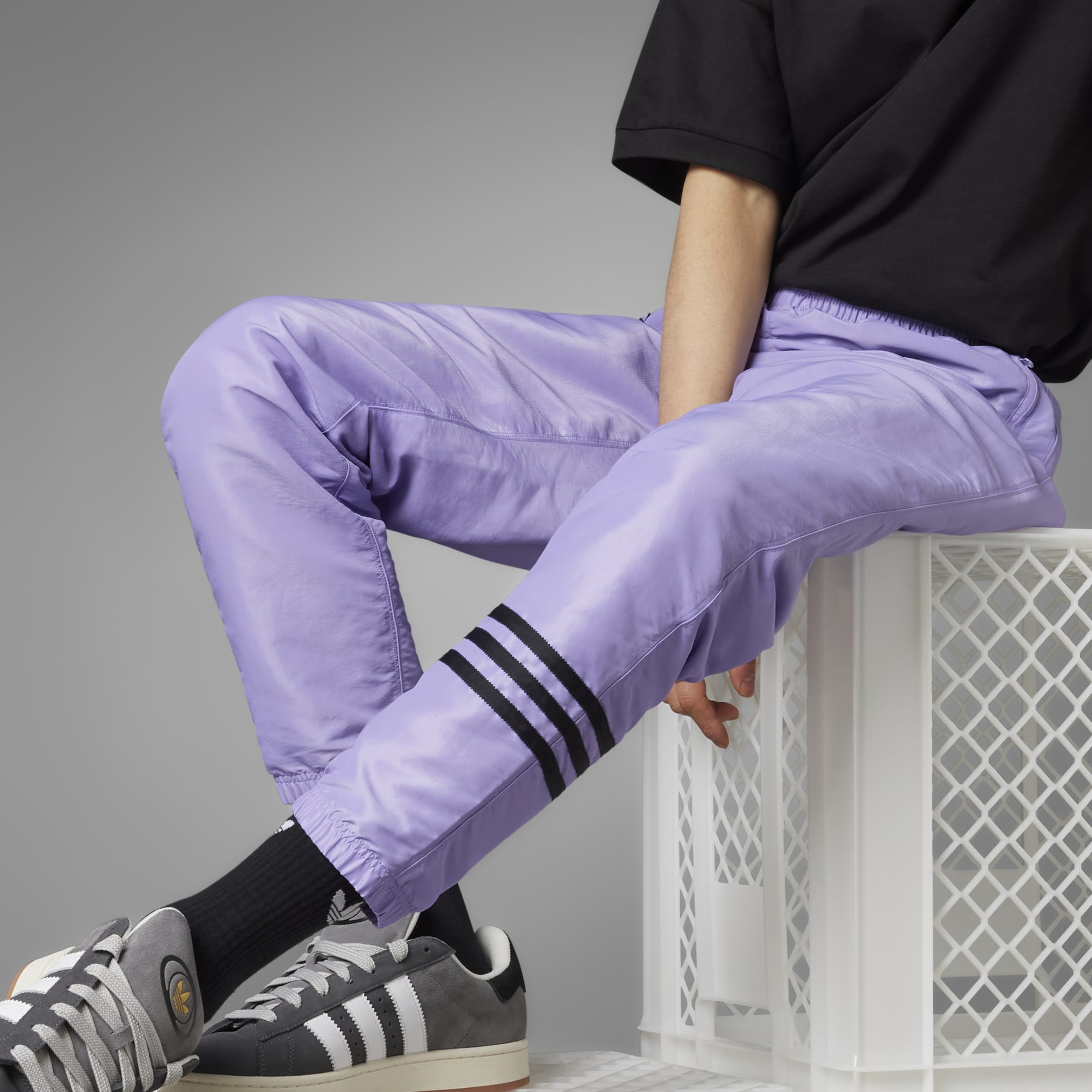 Purple adidas cheap pants mens