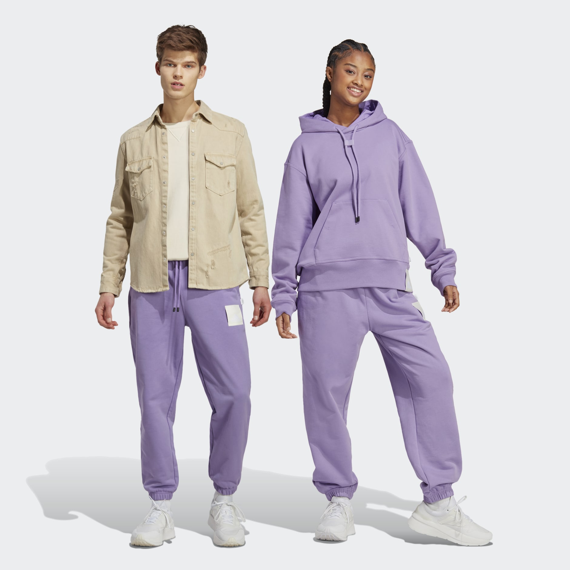 adidas Lounge Heavy French Terry Pants - Purple