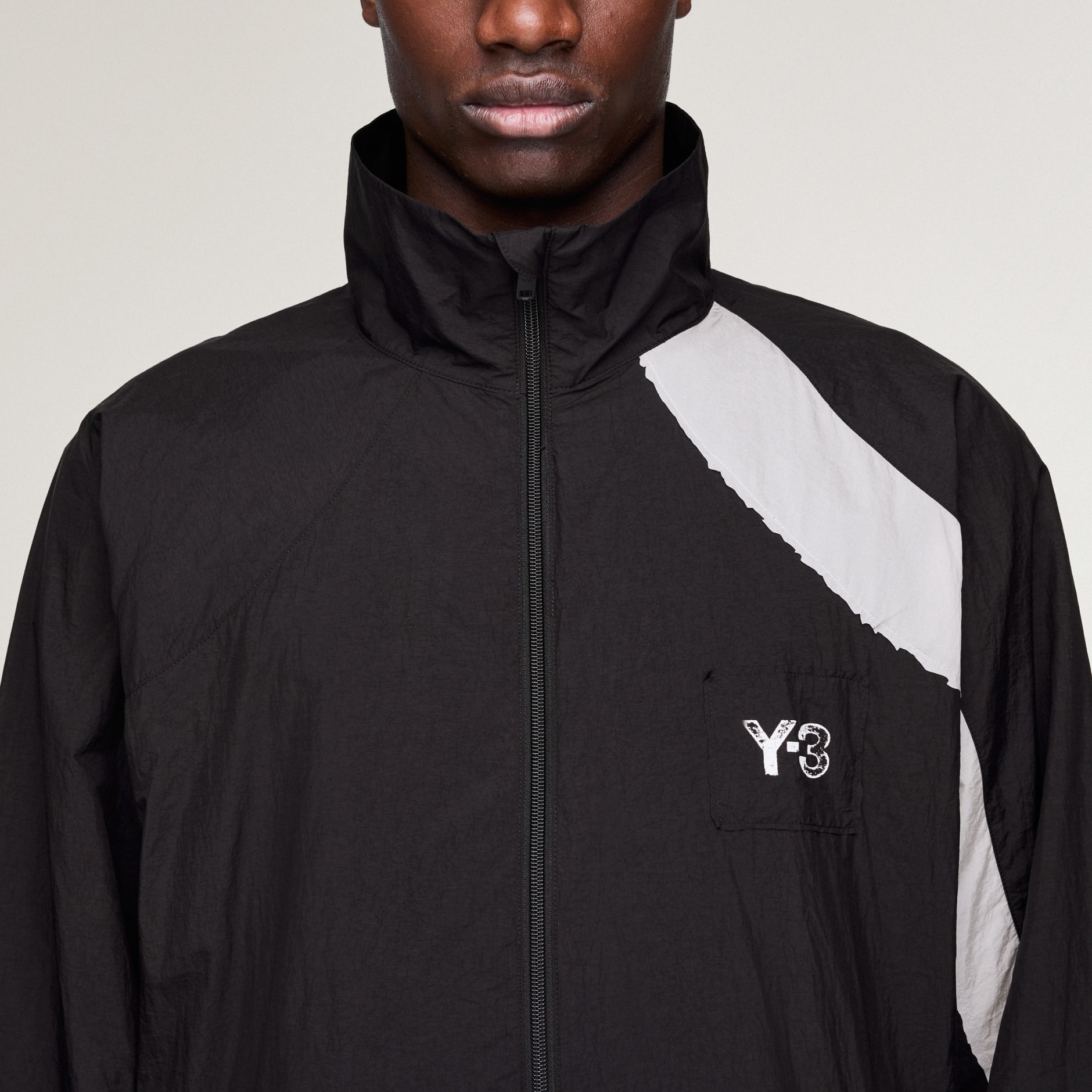 JACHETĂ Y-3 RAW EDGE 3 STRIPES NYLON SHELL