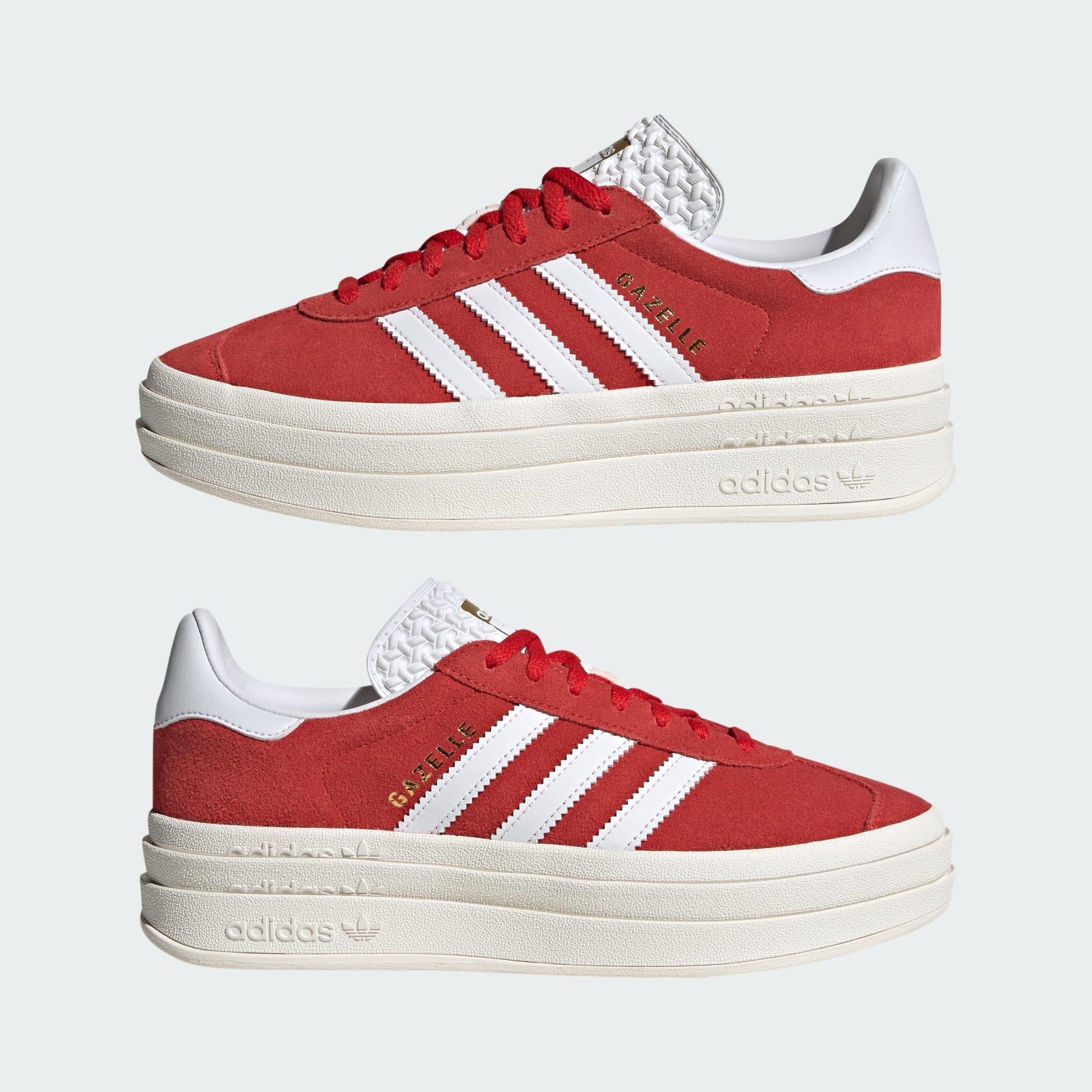 women's red adidas gazelle trainers