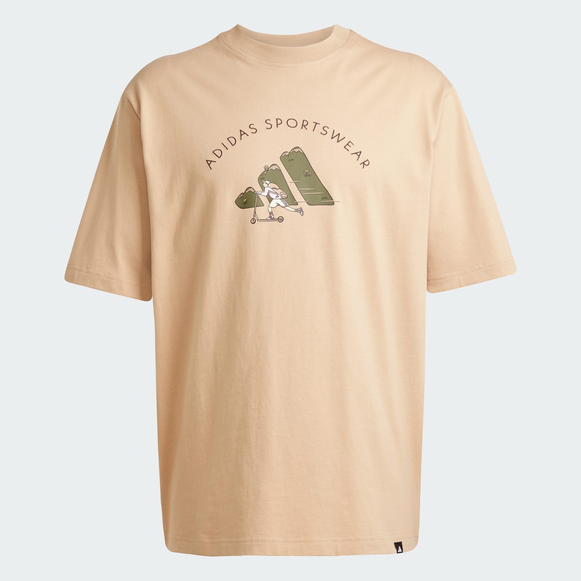 Clothing - Codes Doodle Scooter Graphic Tee - Brown | adidas Oman