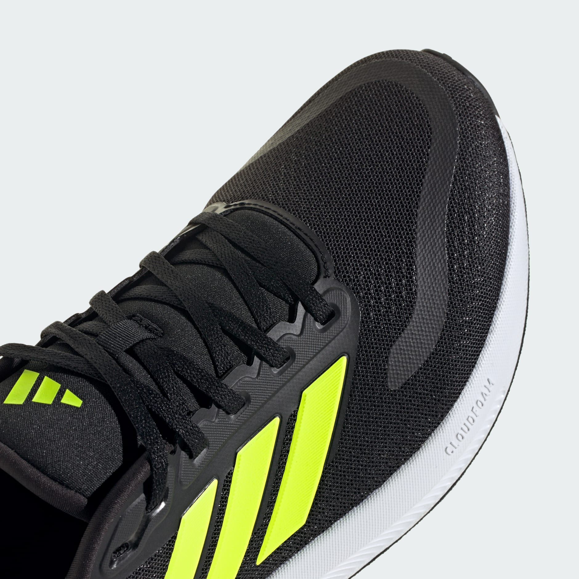 Adidas black and green running shoes best sale