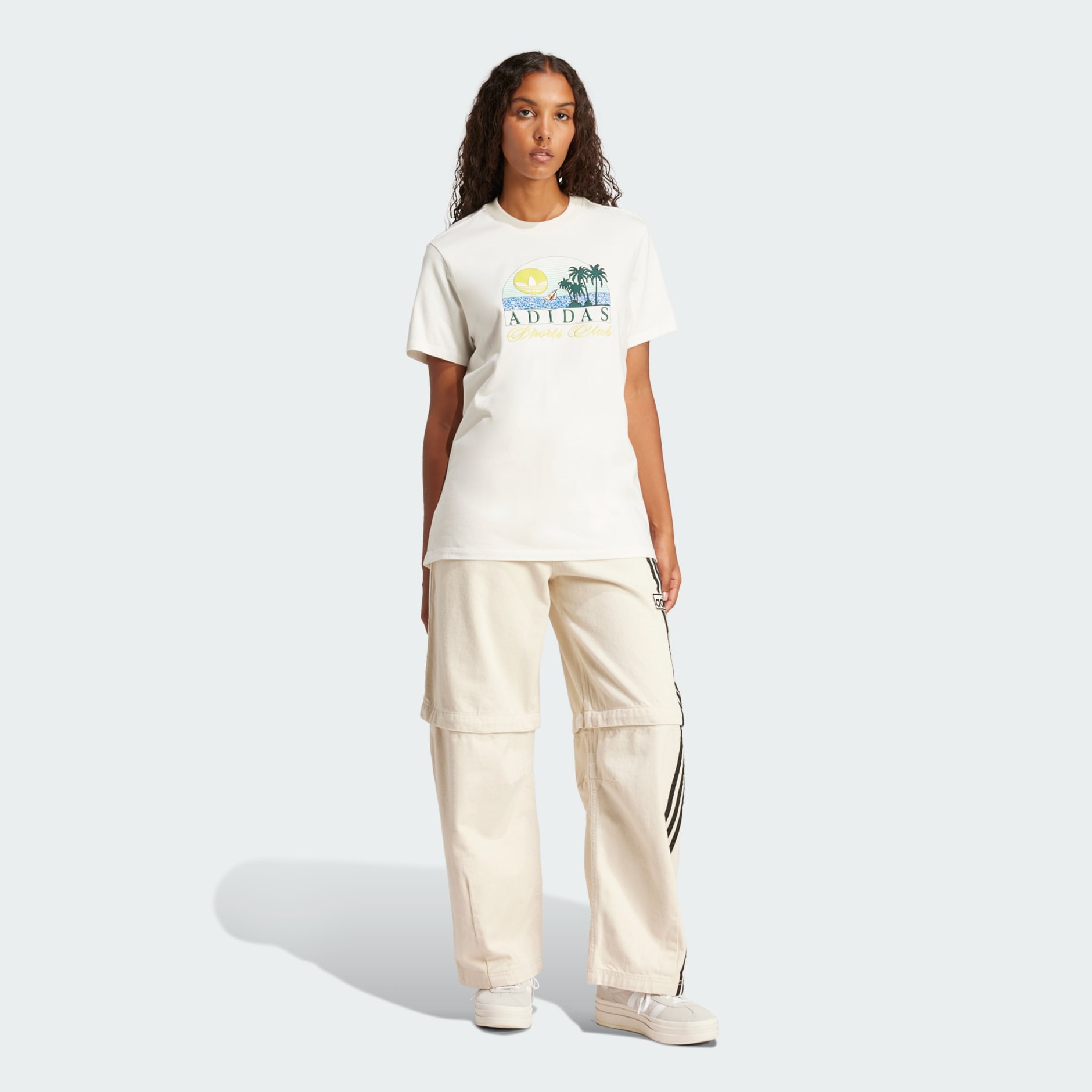 CLOTHING - Trefoil Series Island Club Loose Tee - White | adidas Oman