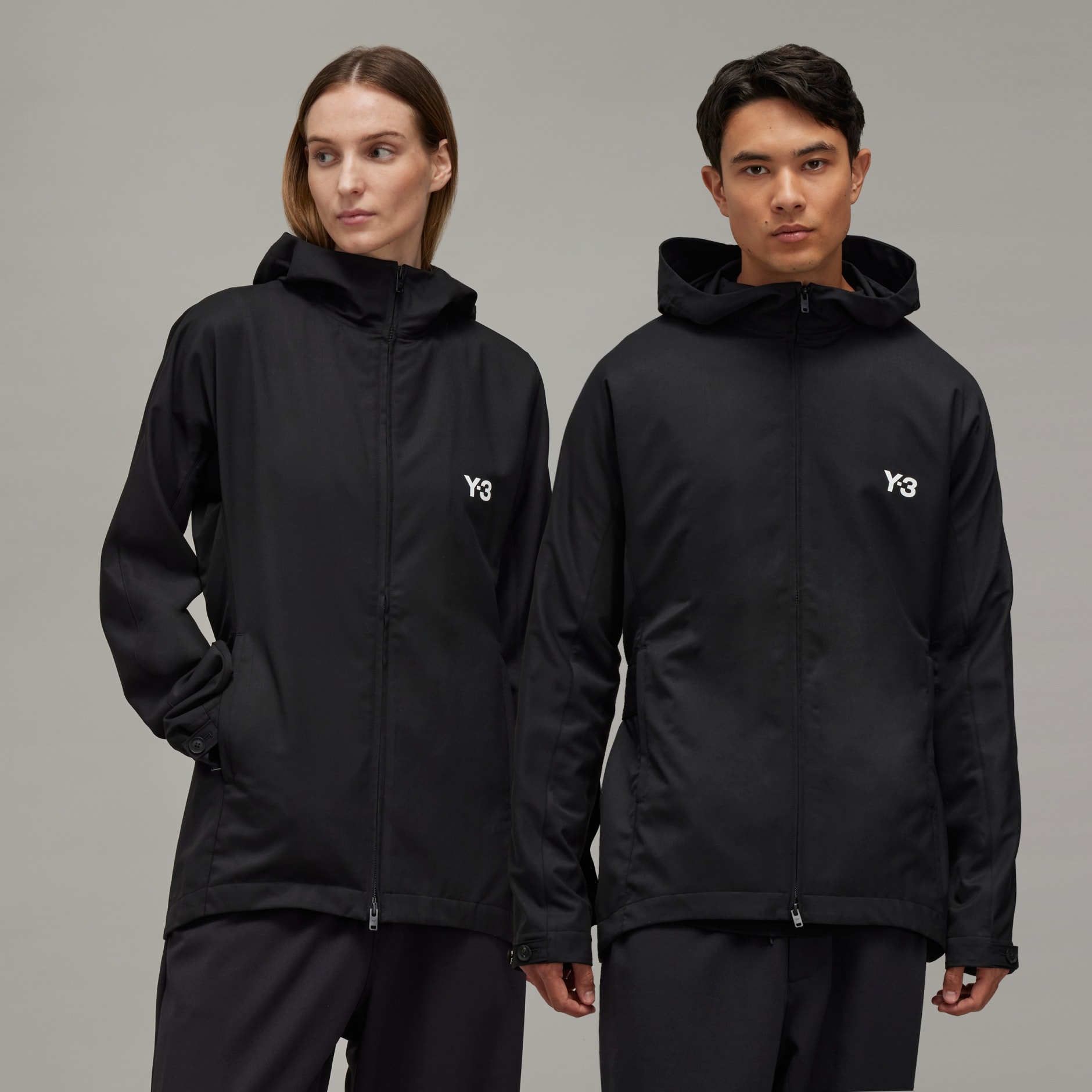 Y-3 Refined Wool Hooded Top - 3-Stripes