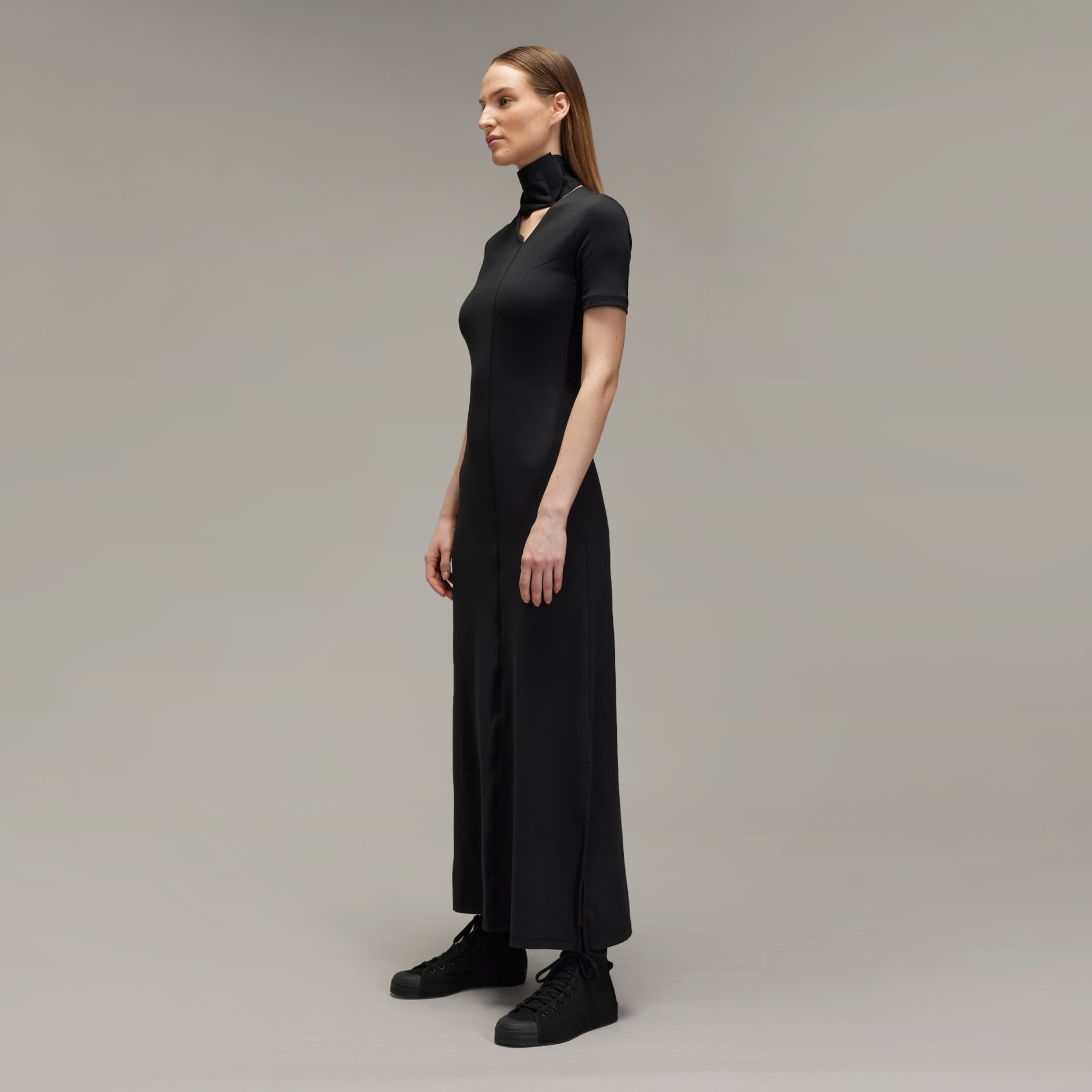 Y-3 Fitted Neck Closure Dress