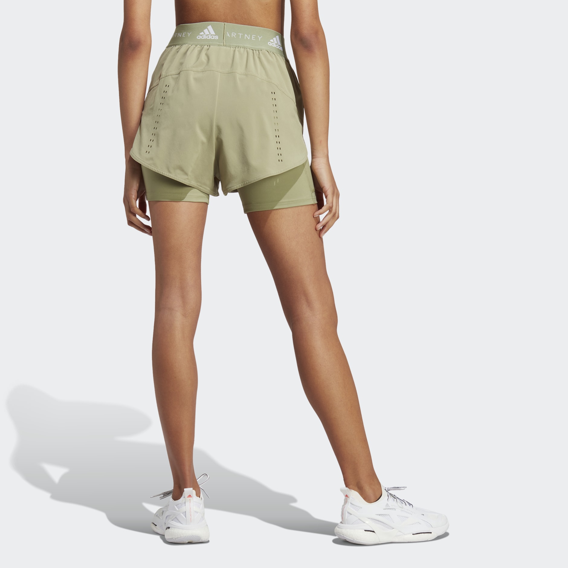 Women's Clothing - adidas by Stella McCartney TruePurpose Training Two-in-One  Shorts - Green