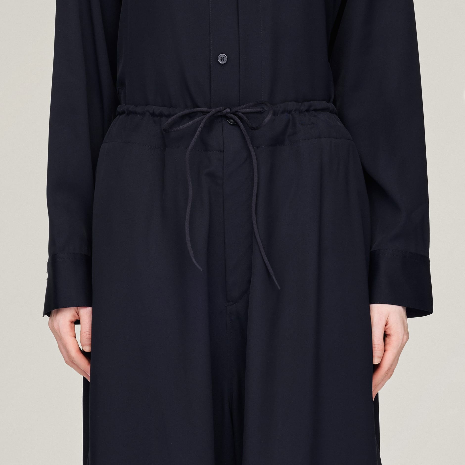 Pantaloni largi Y-3 din twill, cu țesătură diagonală