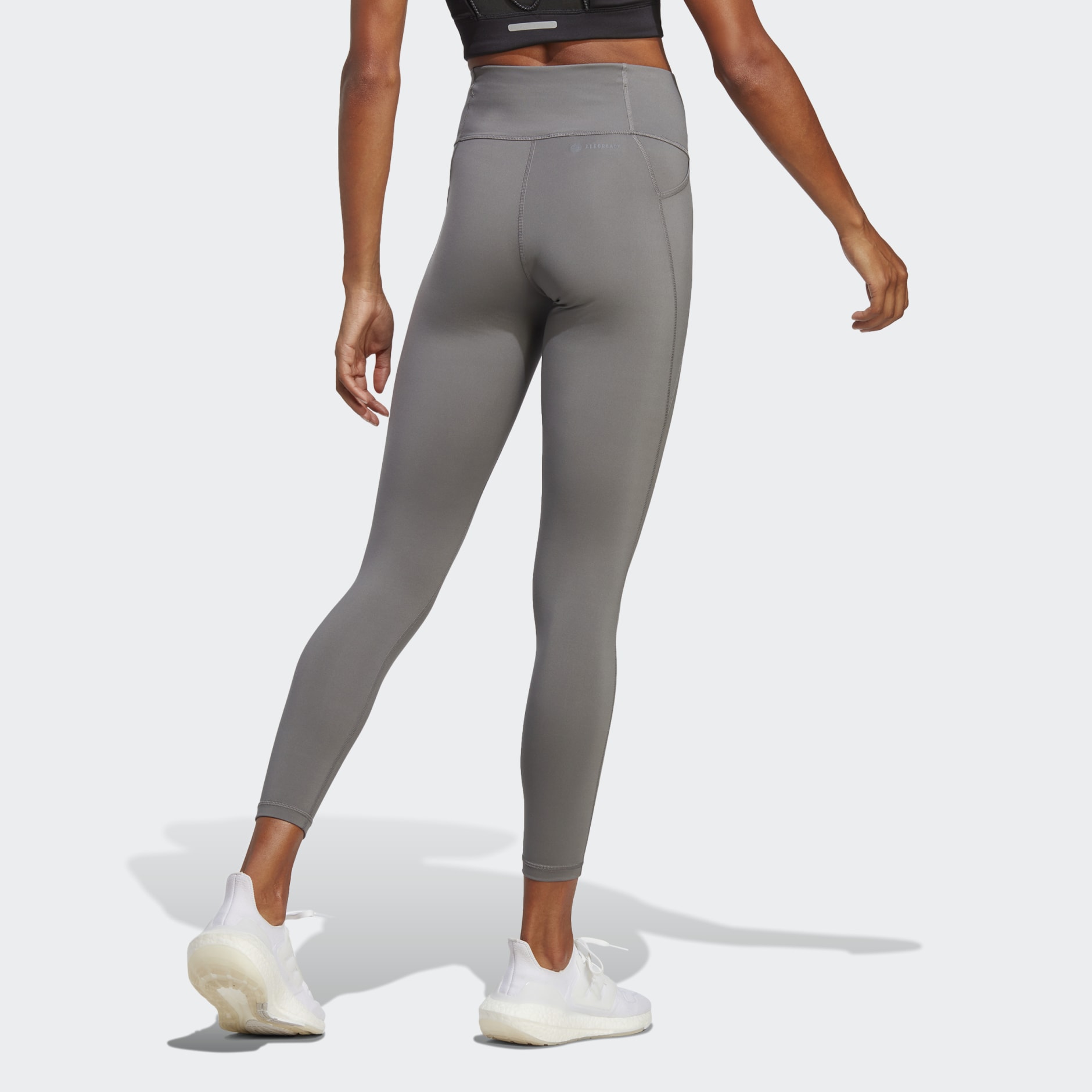 Clothing - Running Essentials 7/8 Leggings - Grey | adidas South Africa