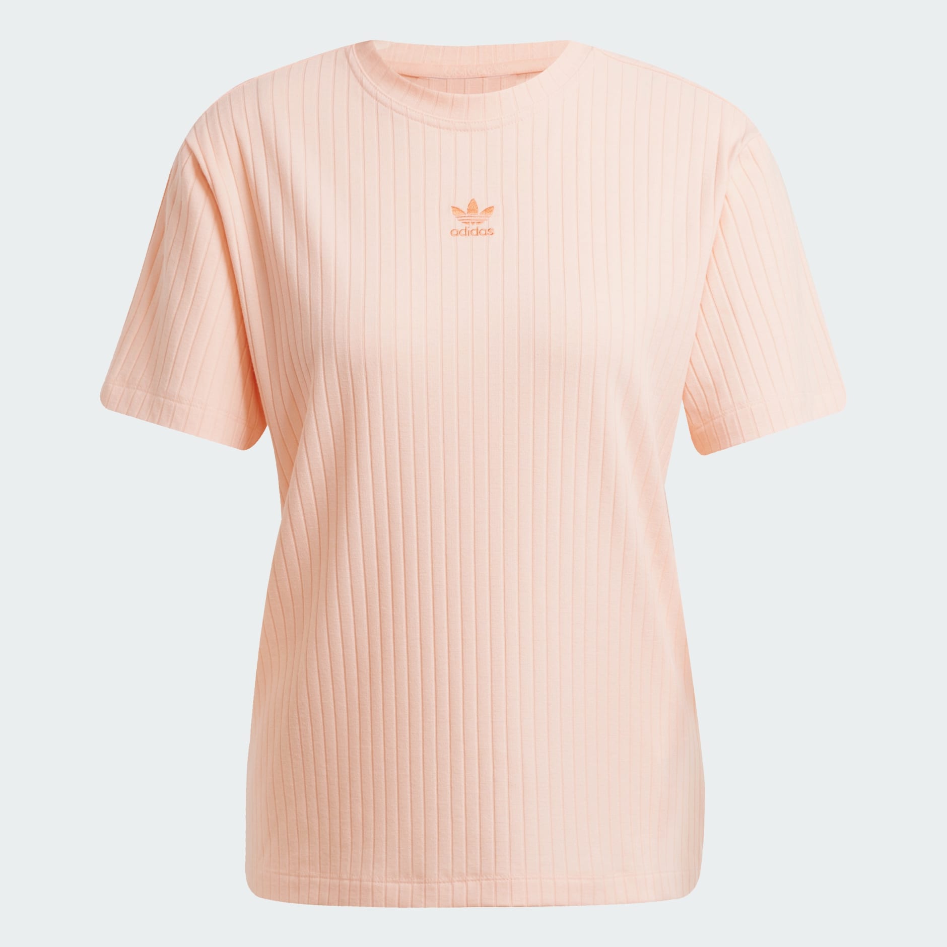 CLOTHING - Essentials Wide Rib Tee - Pink | adidas Oman