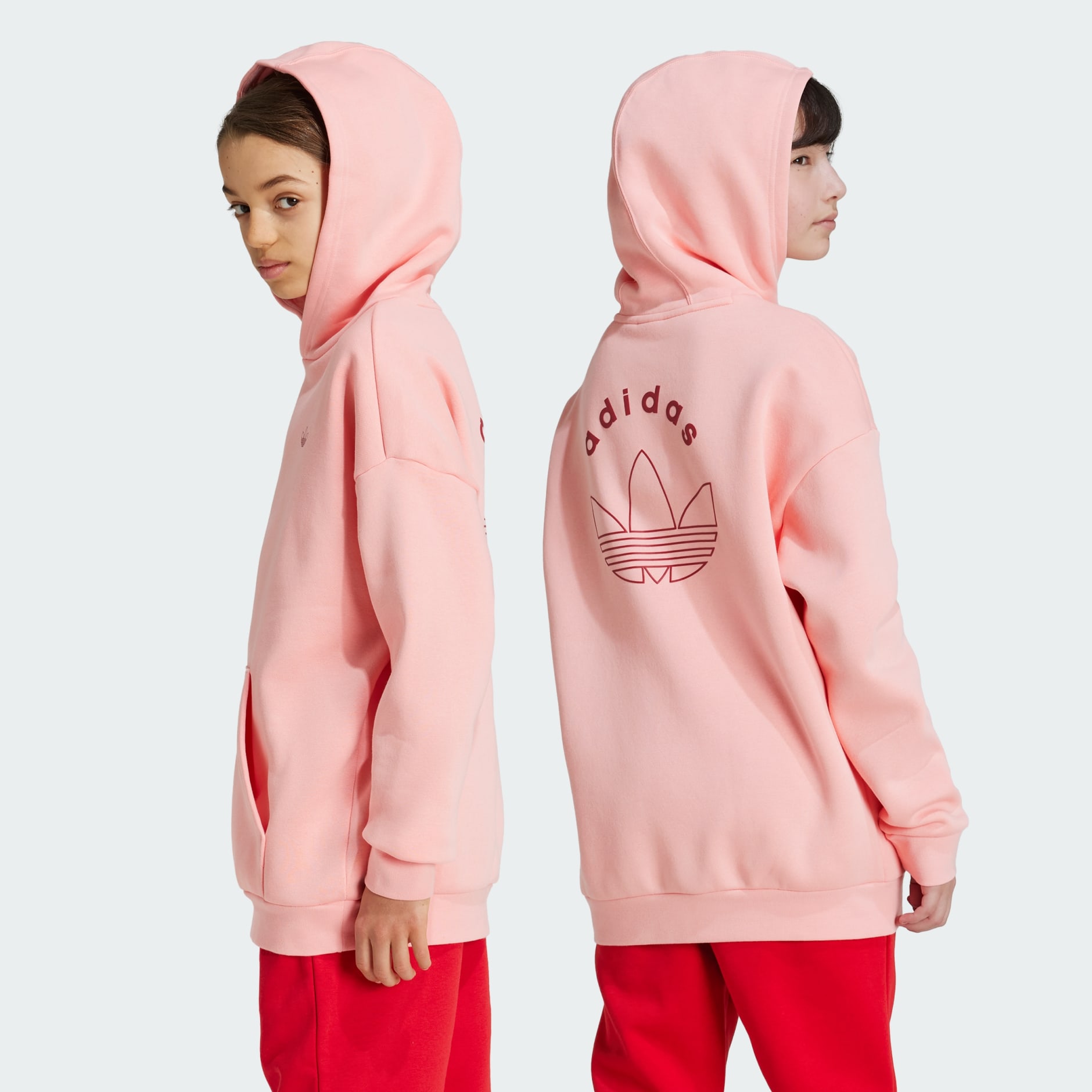 Adidas baby pink hoodie hotsell