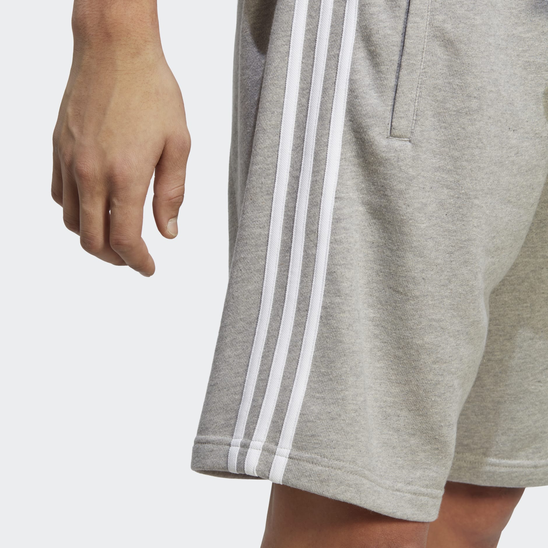 adidas Adicolor Classics 3-Stripes Sweat Shorts - Grey | adidas UAE