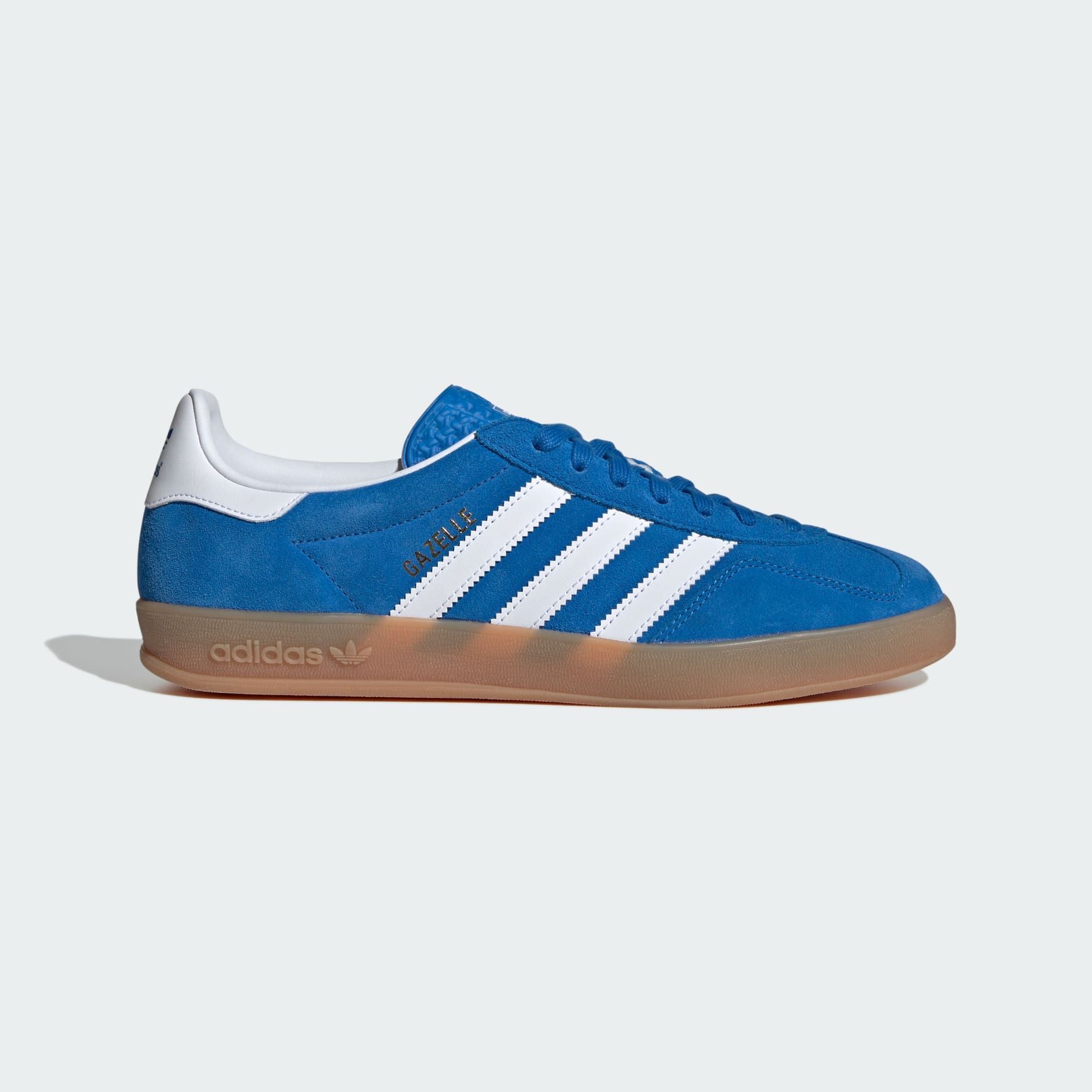 White adidas gazelle with shops gum sole