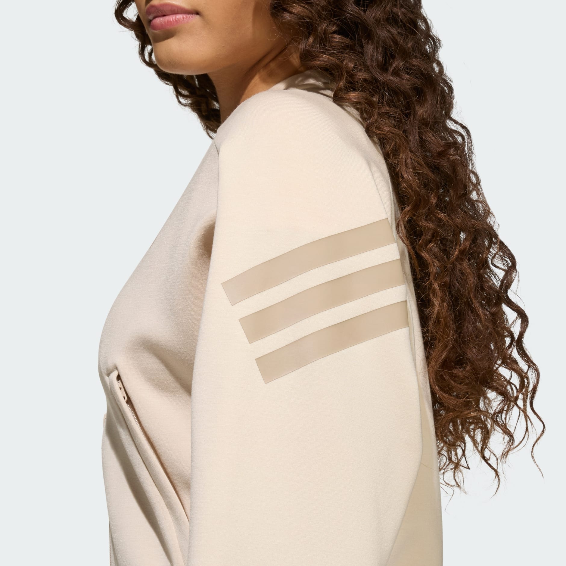 GORNJI DIO TRENIRKE S PATENTNIM ZATVARAČEM CIJELOM DULJINOM FUTURE ICONS 3 STRIPES