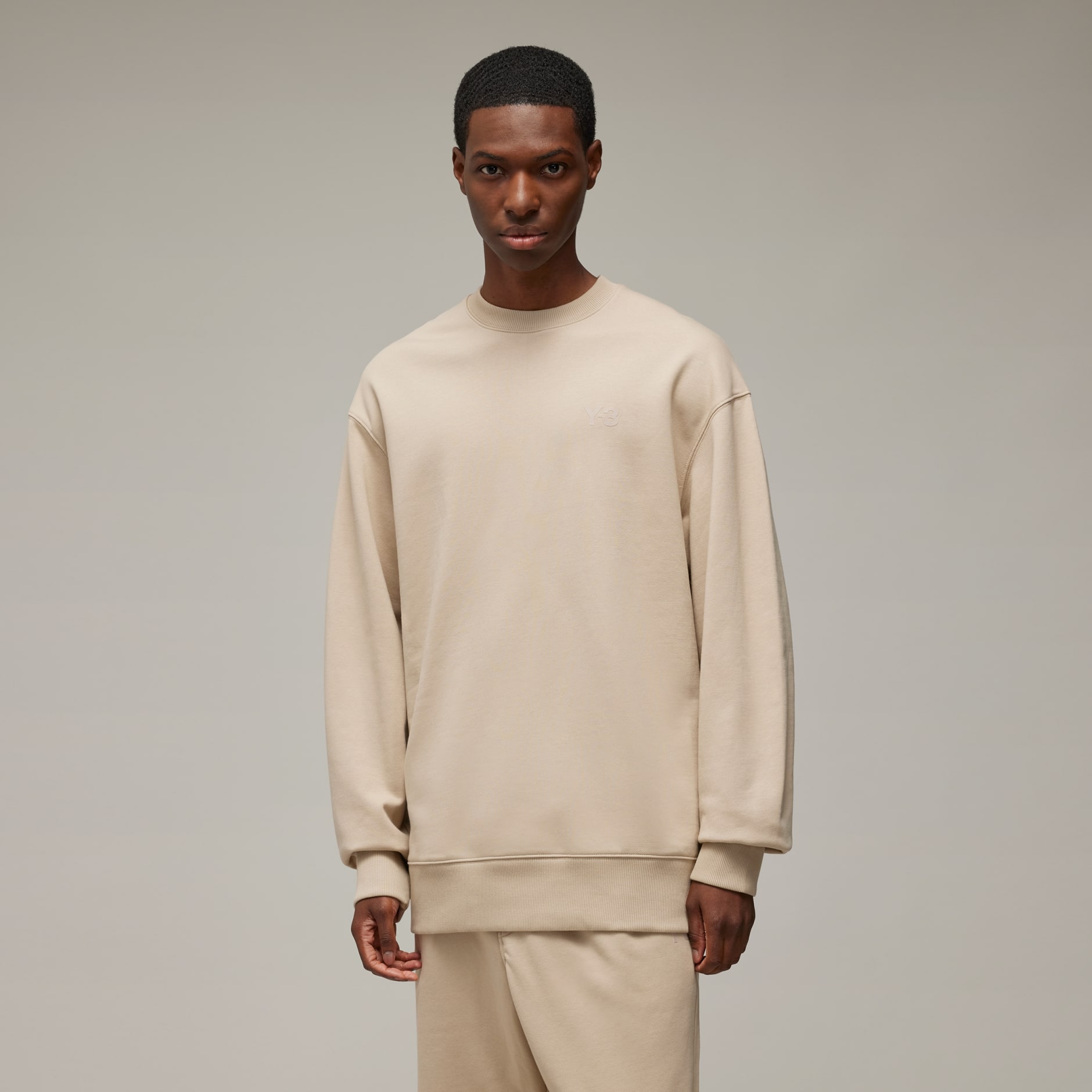 Clothing - Y-3 French Terry Crew Sweater - Brown | adidas South Africa