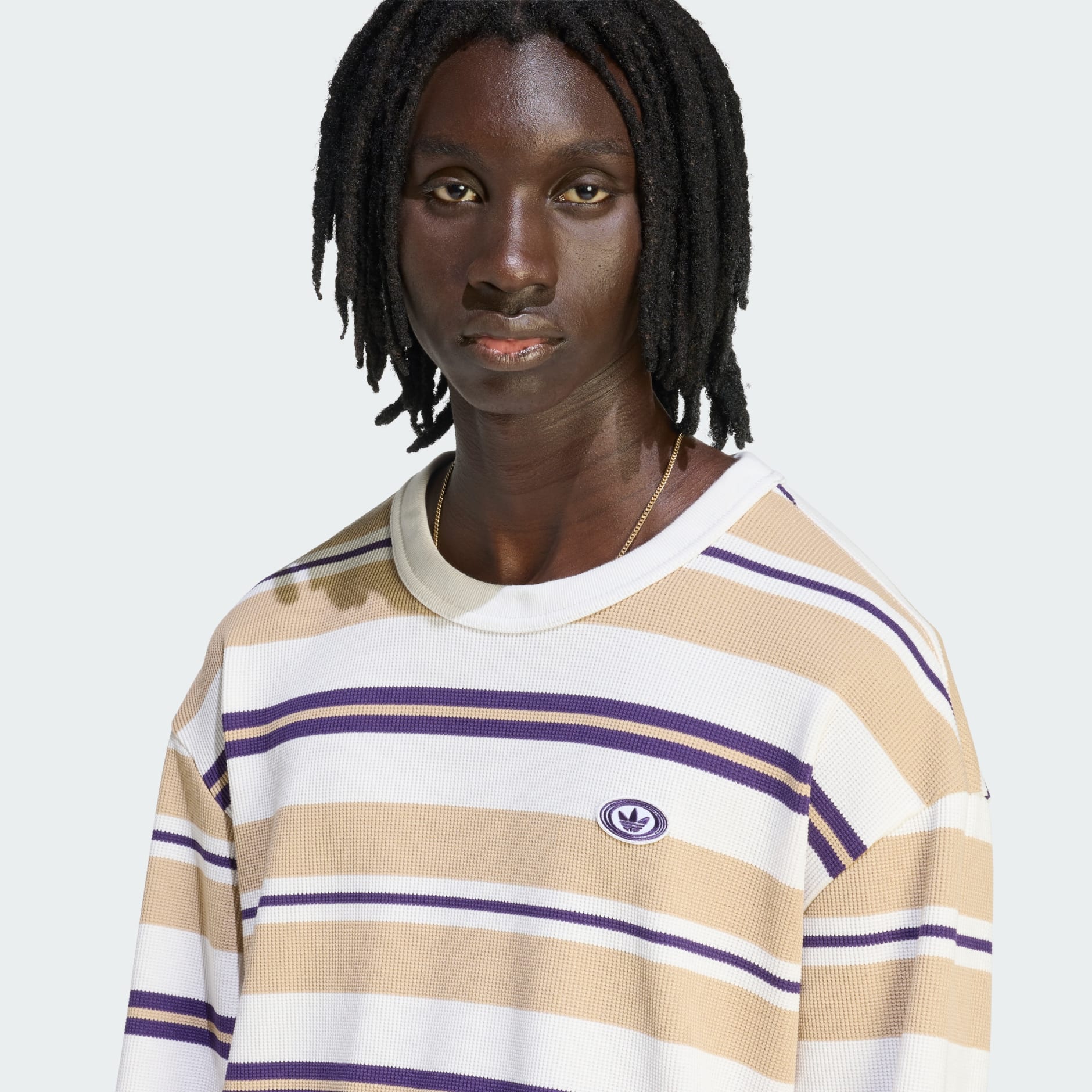 Clothing - 90s ALTERNATIVE SPORT LONG SLEEVE STRIPE WAFFLE TEE