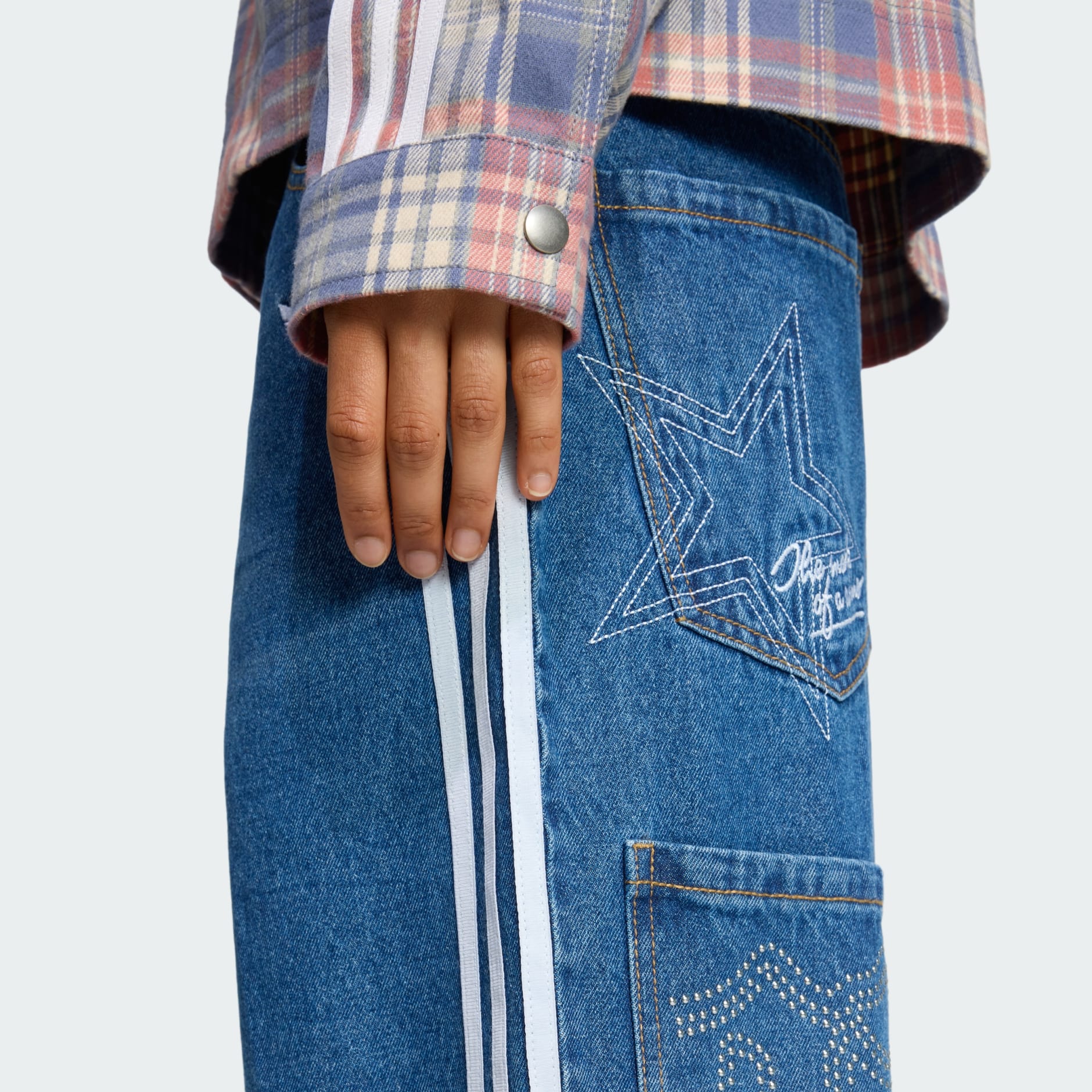 がラフ　kaja✦BLUE✦DENIM✦サイズ3 ovy がラフ kaja✦BLUE✦DENIM✦サイズ3 ovy ADIDAS ORIGINALS BAGGY