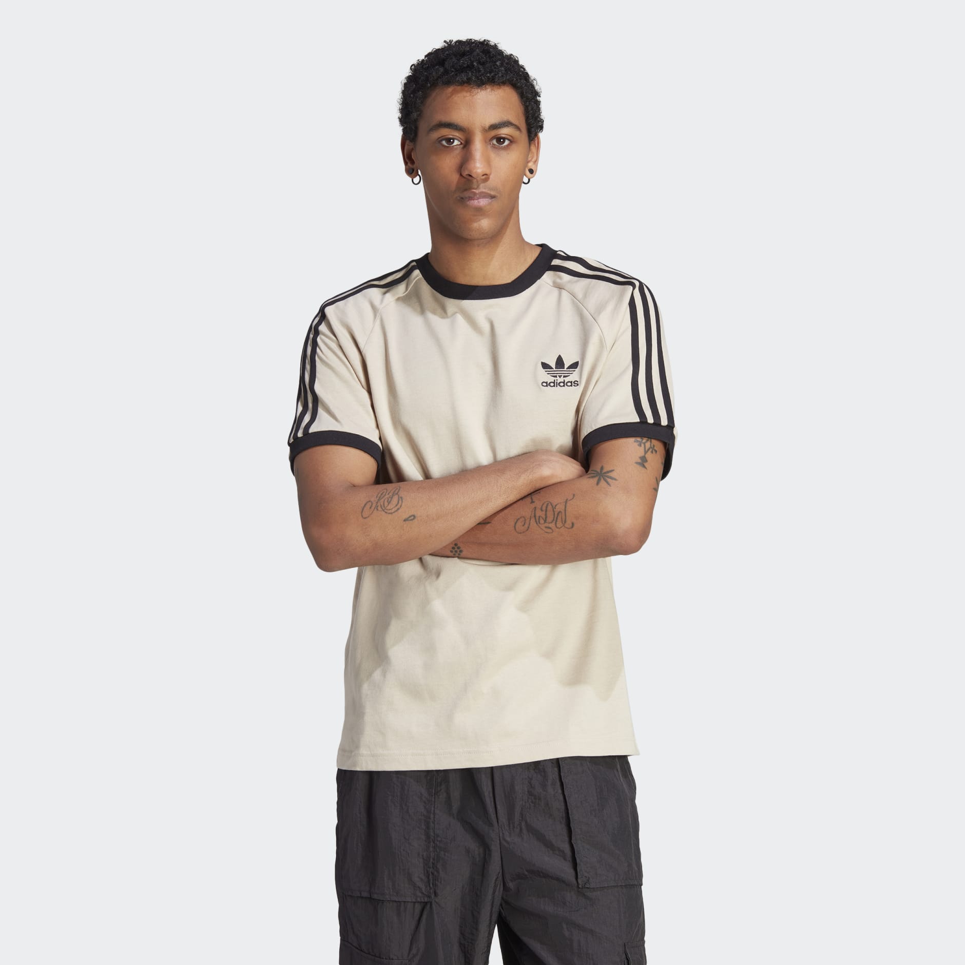 Men's Clothing - Adicolor Classics 3-Stripes Tee - Beige | adidas Bahrain