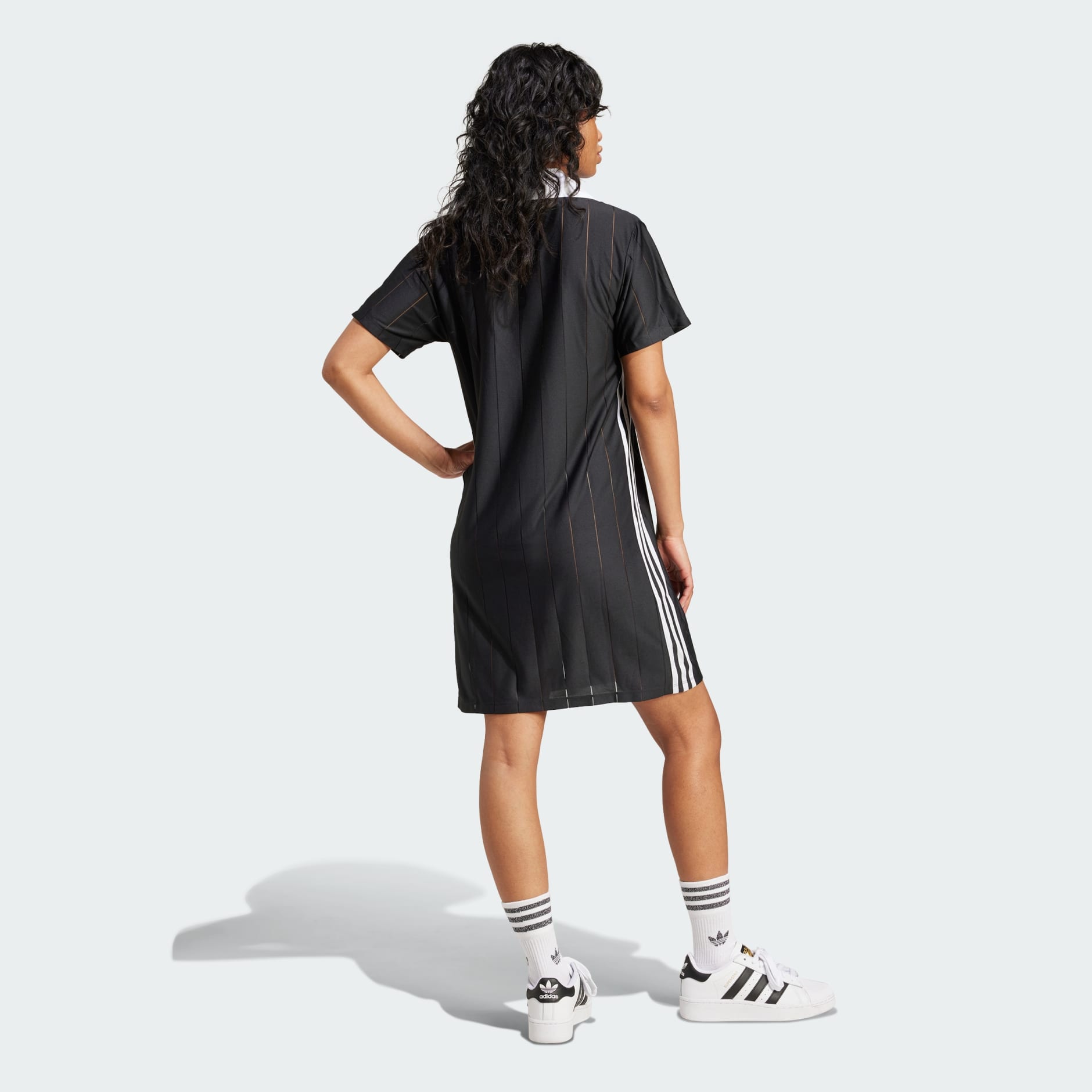 adidas Adicolor 3 Stripes Pinstripe Dress Black adidas UAE