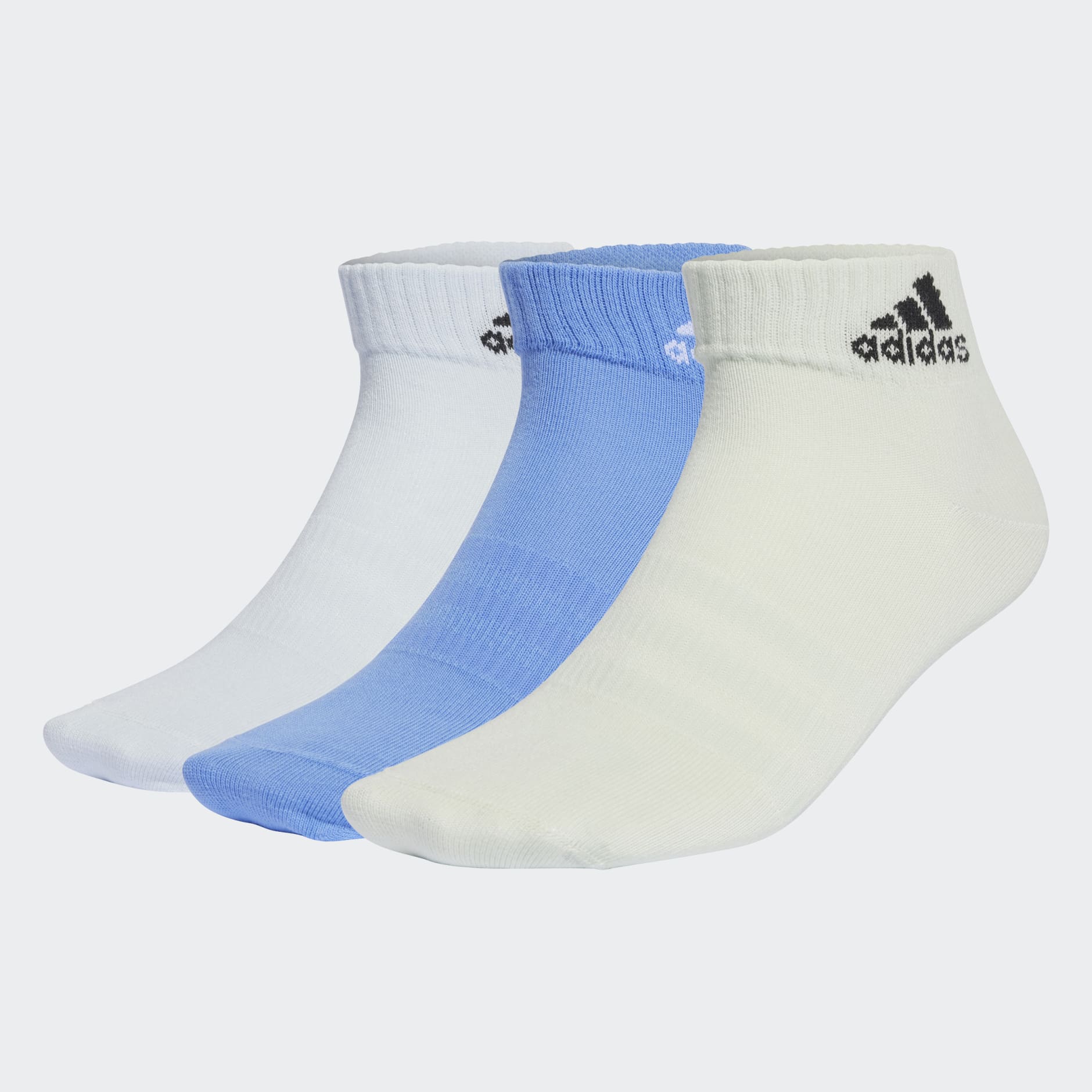 Accessories - Thin and Light Ankle Socks 3 Pairs Blue | adidas Saudi Arabia