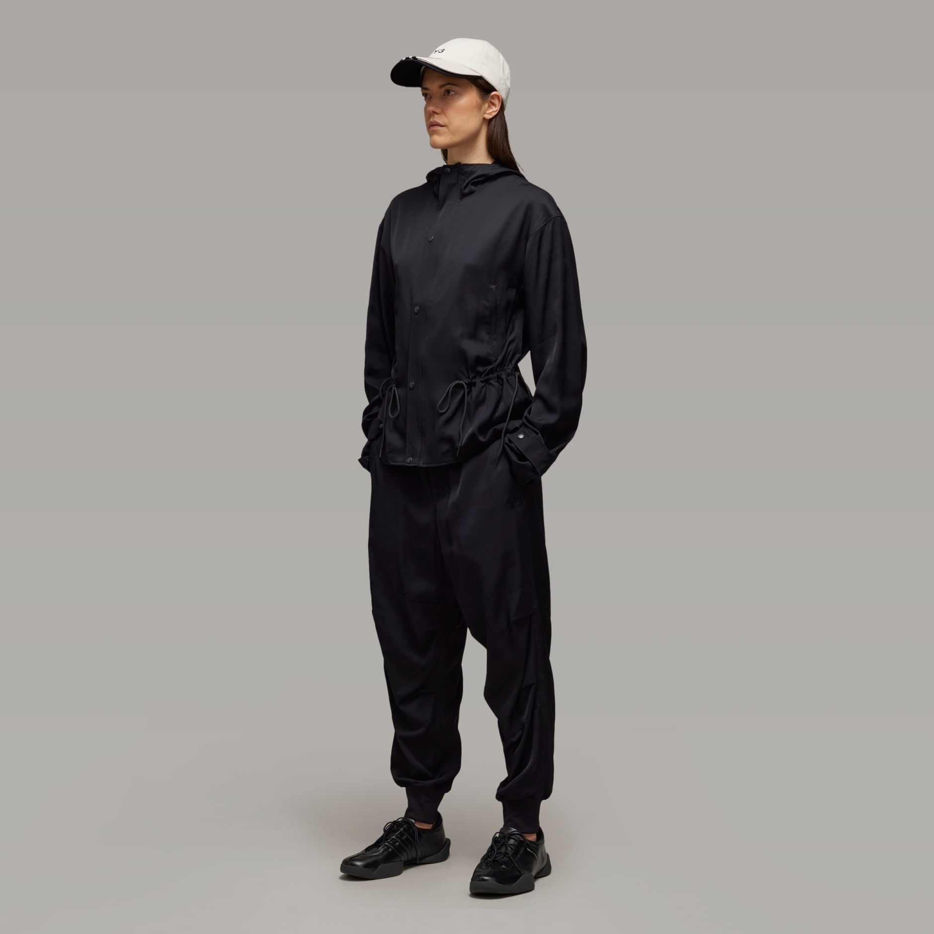 Y-3 Rayon Twill Elasticated Cuff Pants - Black | adidas Hong Kong