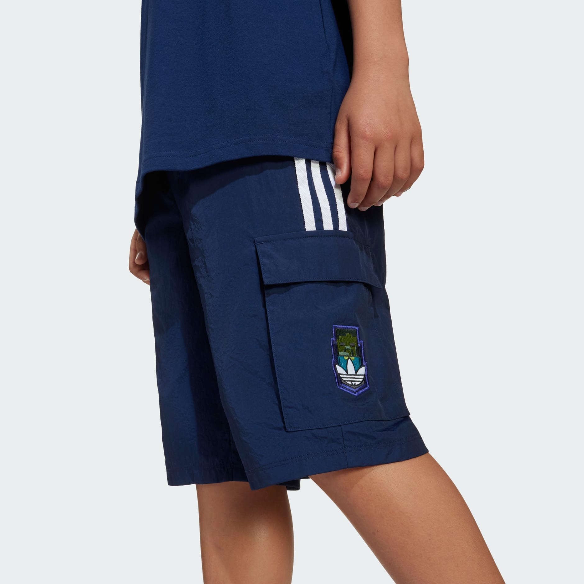adidas Originals X Minecraft 童裝工裝短褲