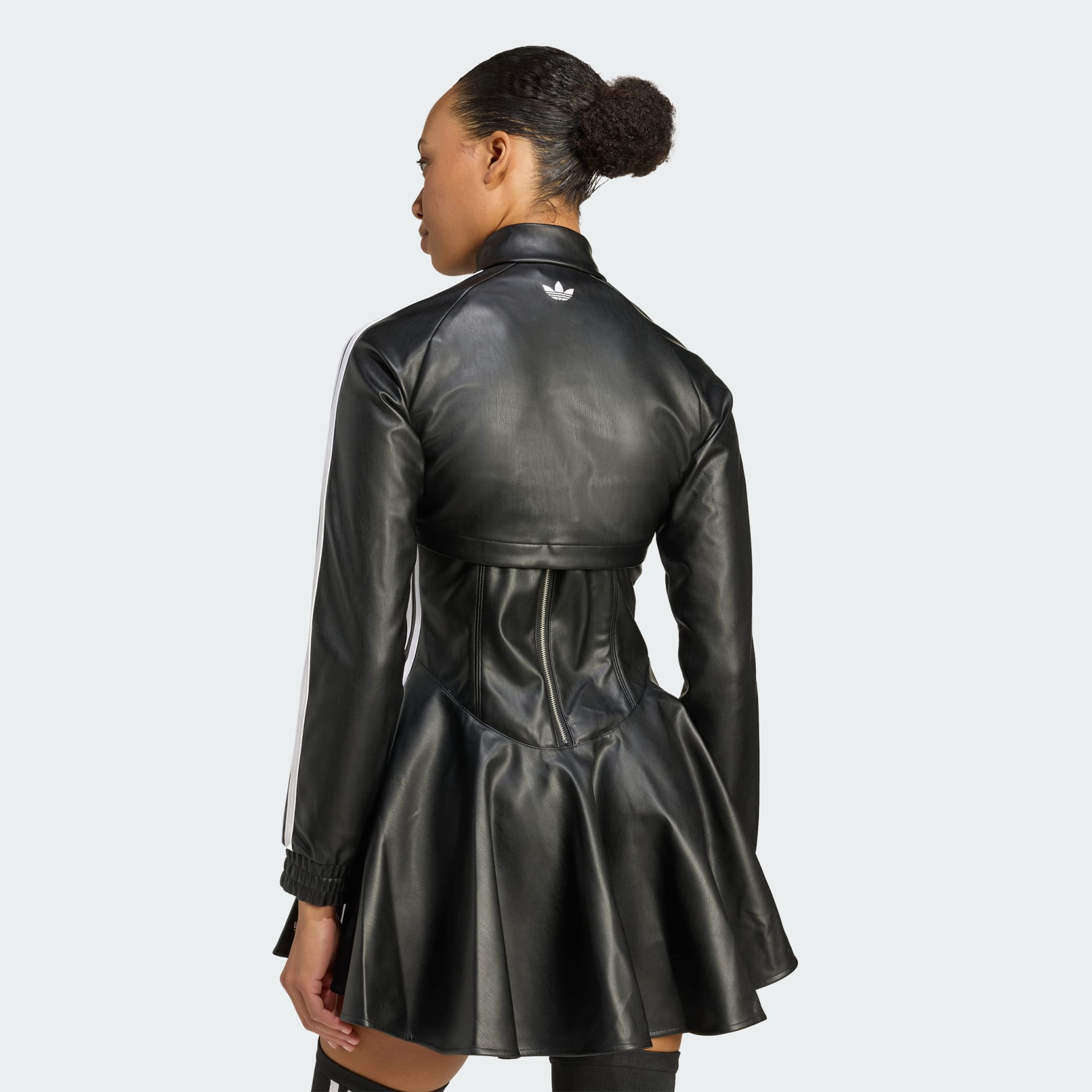 Jachetă sport adidas x Jeremy Scott, din piele artificială