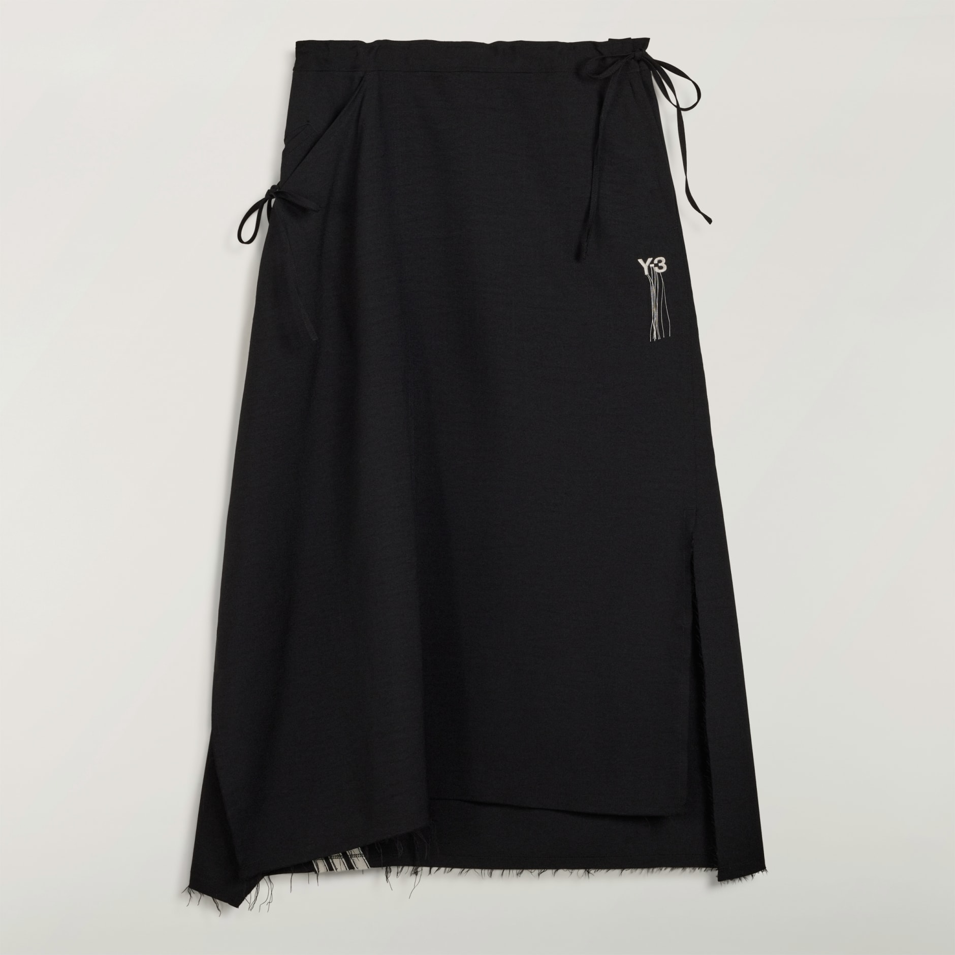 Y-3 SPORT UNIFORM RAW CUT 3 STRIPES SKIRT