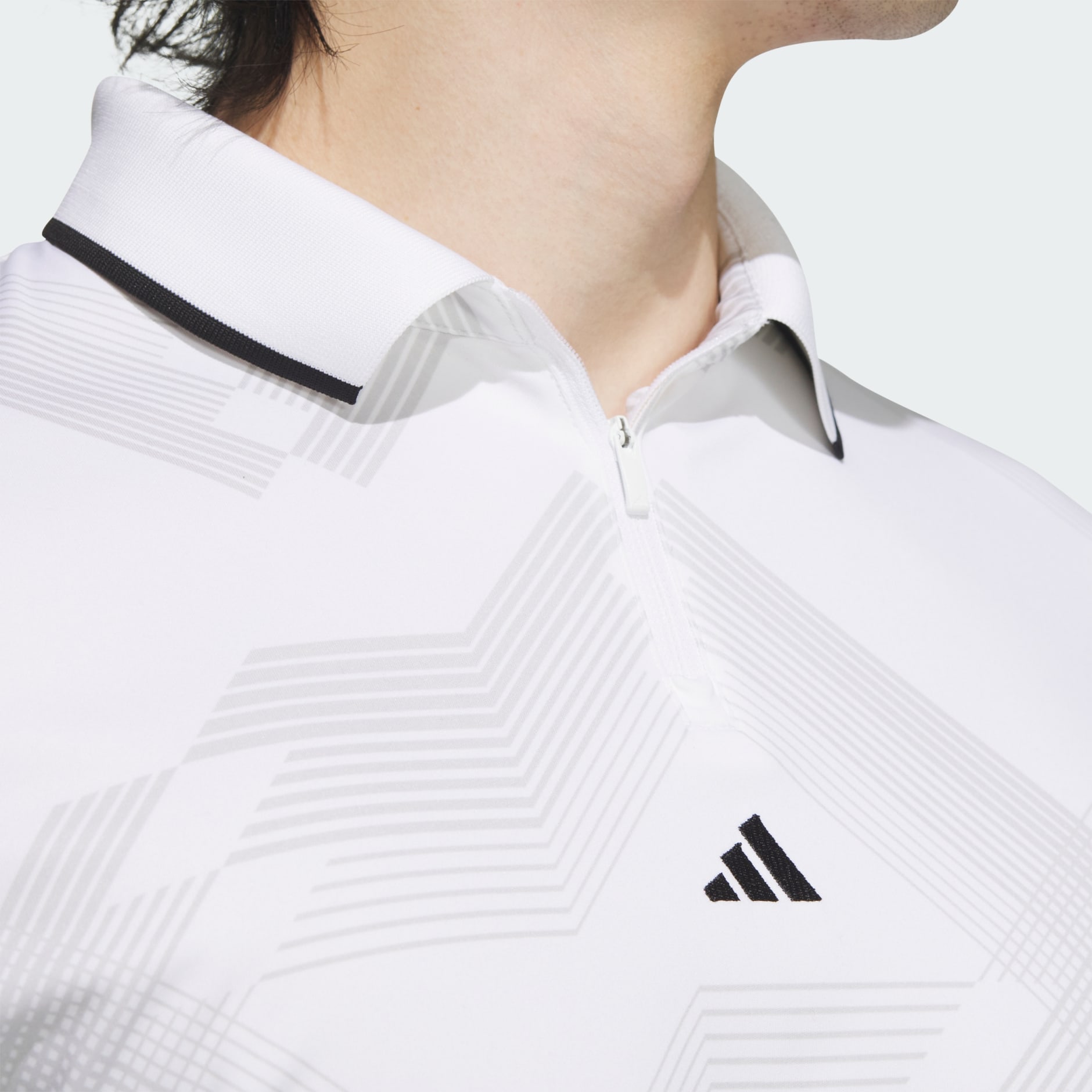 Long Sleeve Print Polo Shirt