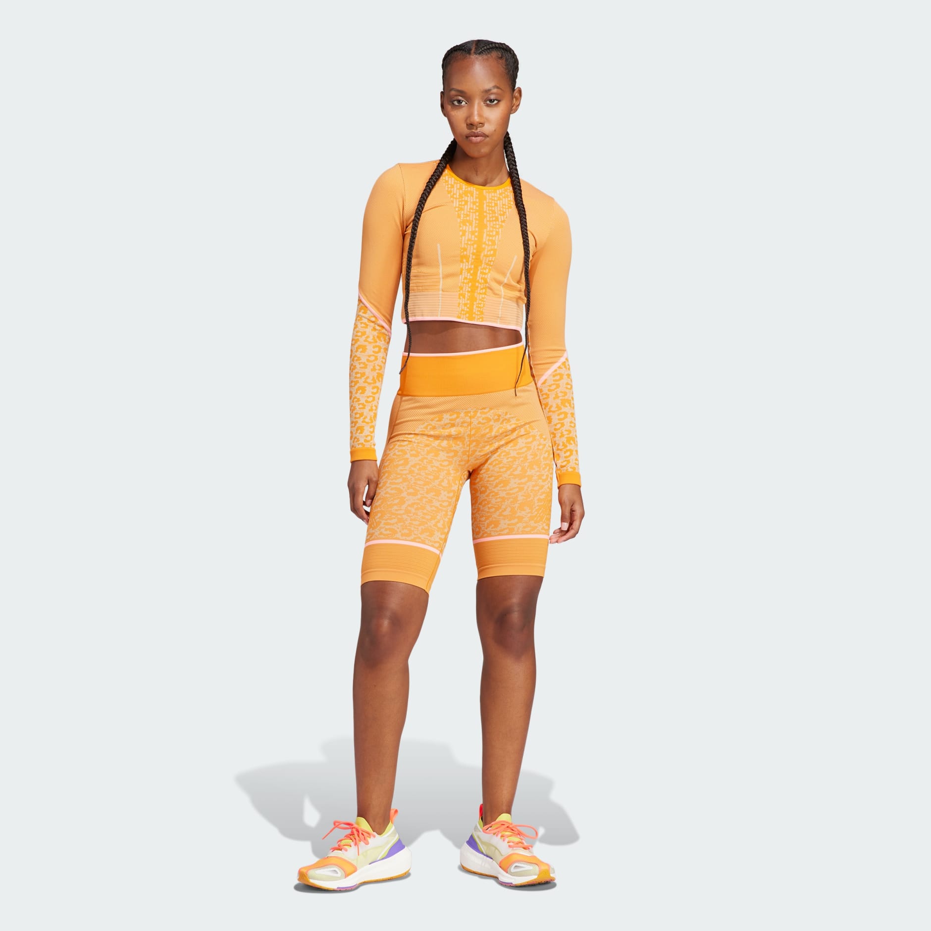 adidas adidas by Stella McCartney TrueStrength Seamless Yoga Long Sleeve Top  - Orange