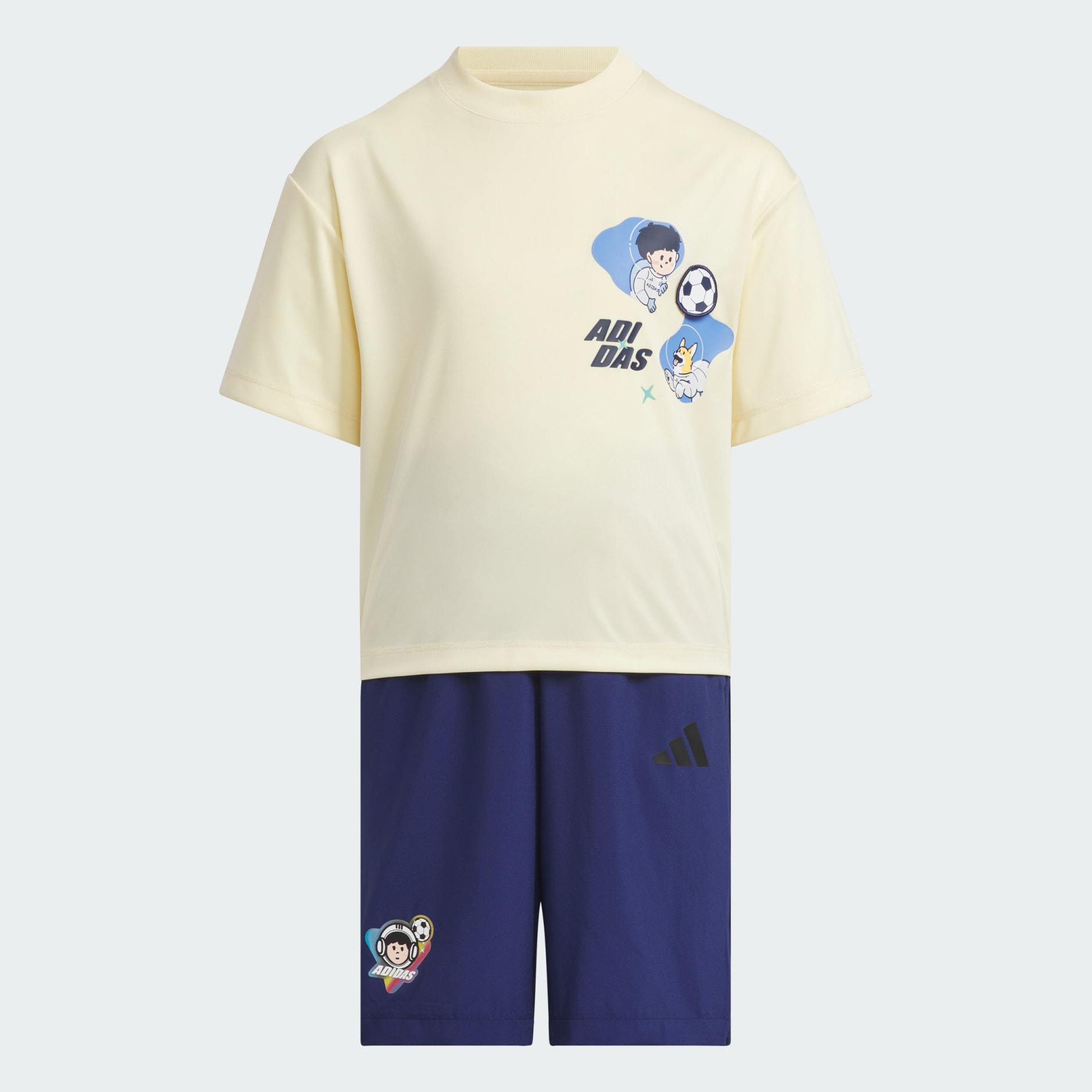 兒童圖案 T 裇及短褲套裝