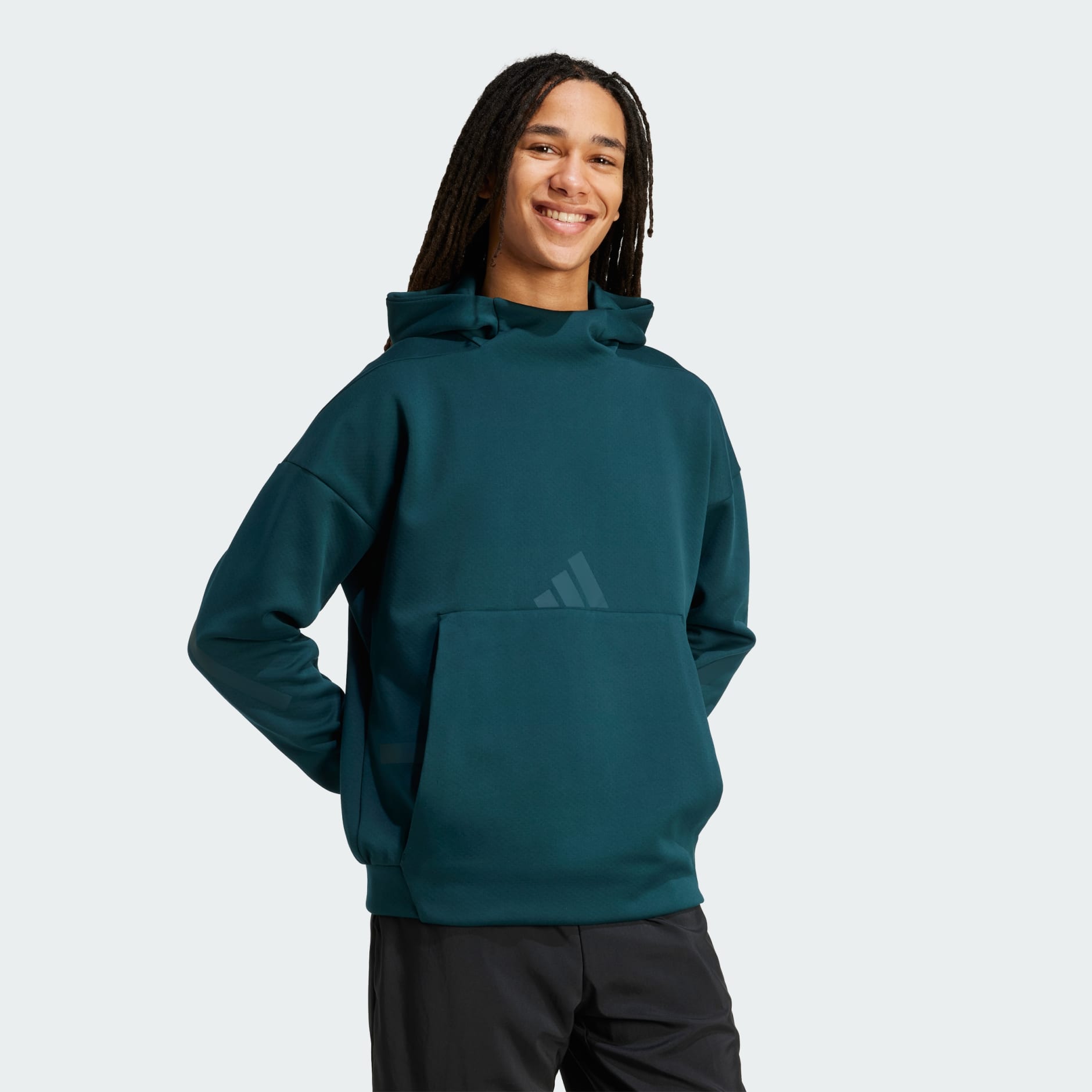 【関税込み】JW Anderson グリーン ロゴ フーディ JW Anderson ZIP FRONT ANCHOR HOODIE Brown | BSTN Store