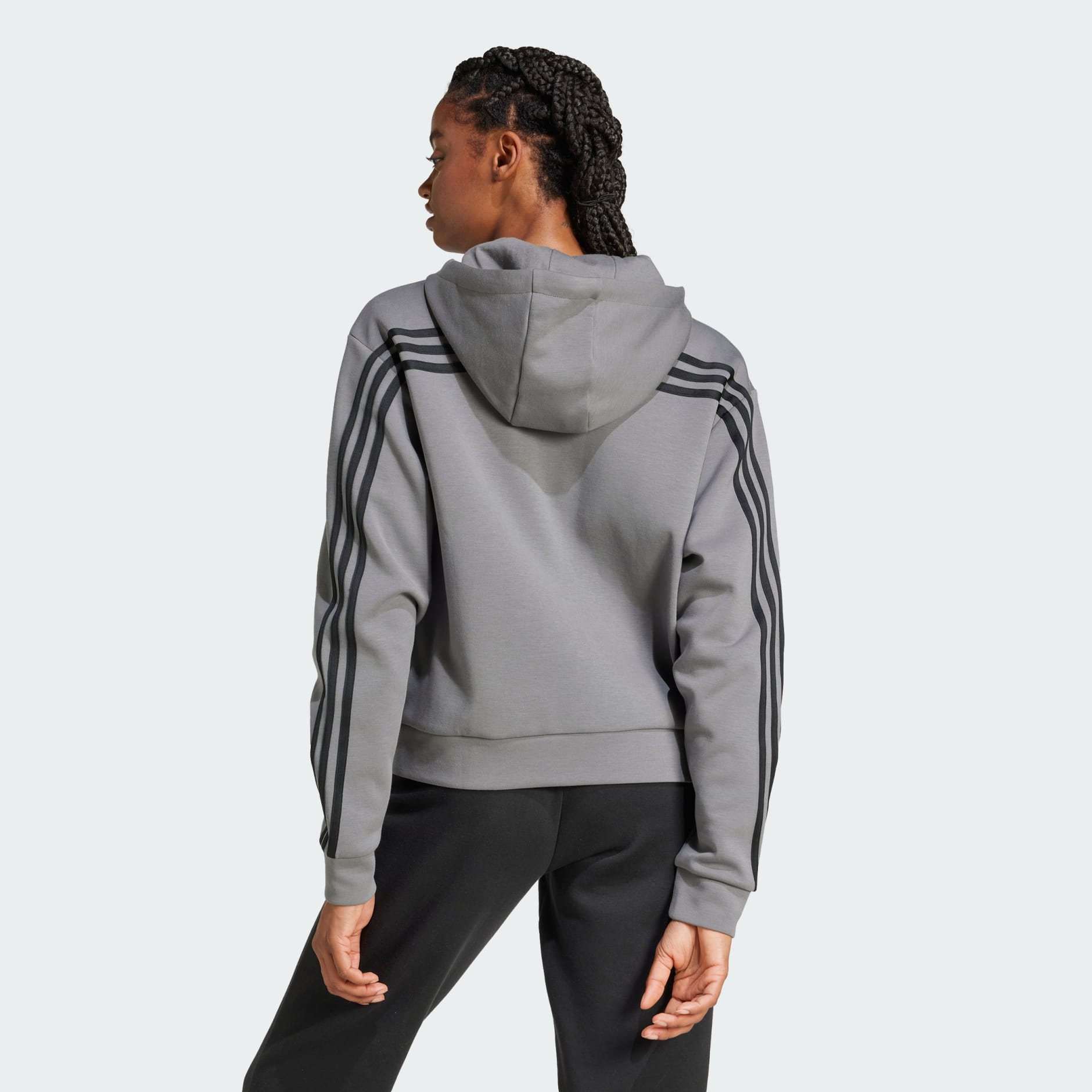 CLOTHING - Future Icons 3-Stripes Full Zip Hoodie - Grey