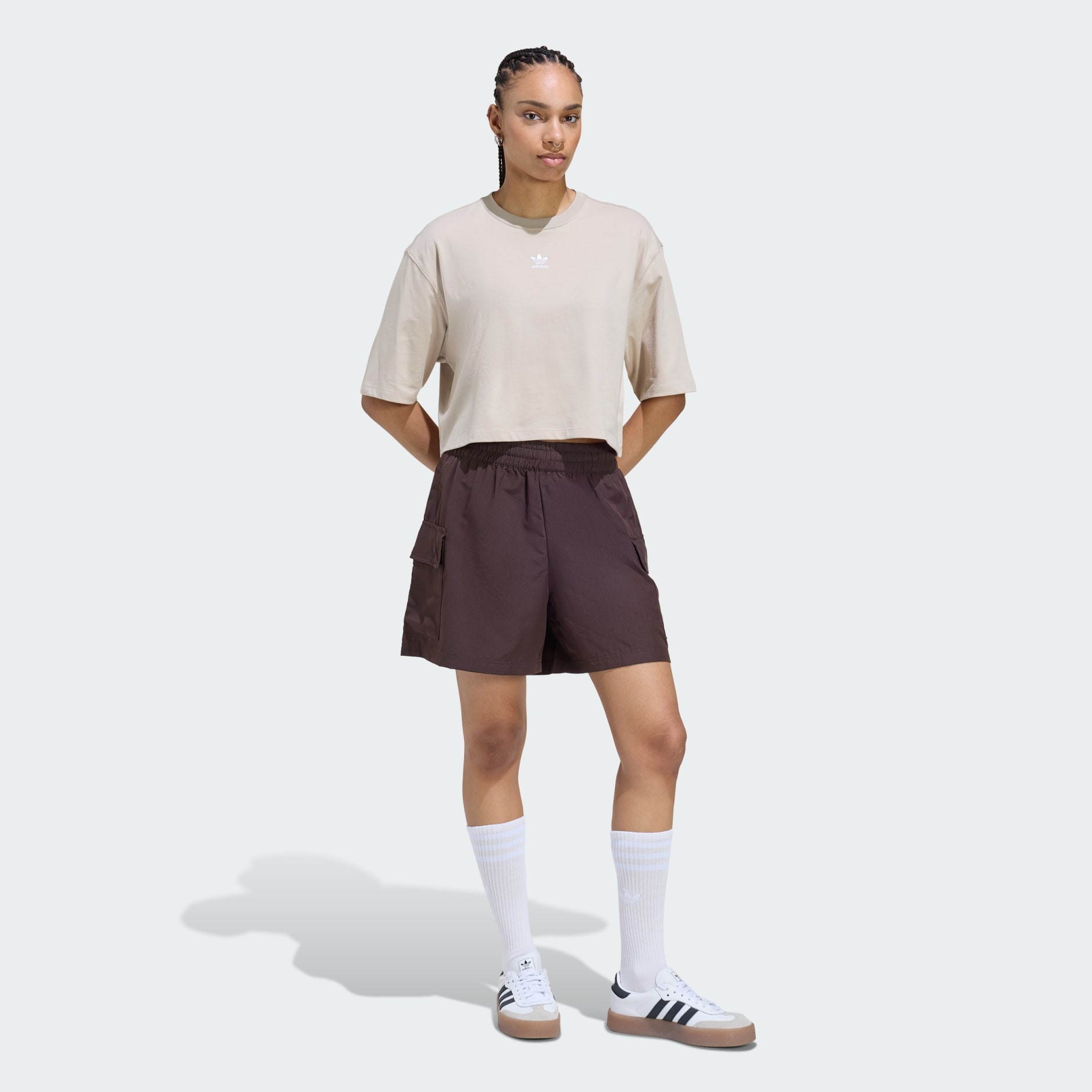 Essentials Woven High-Waist Cargo Shorts