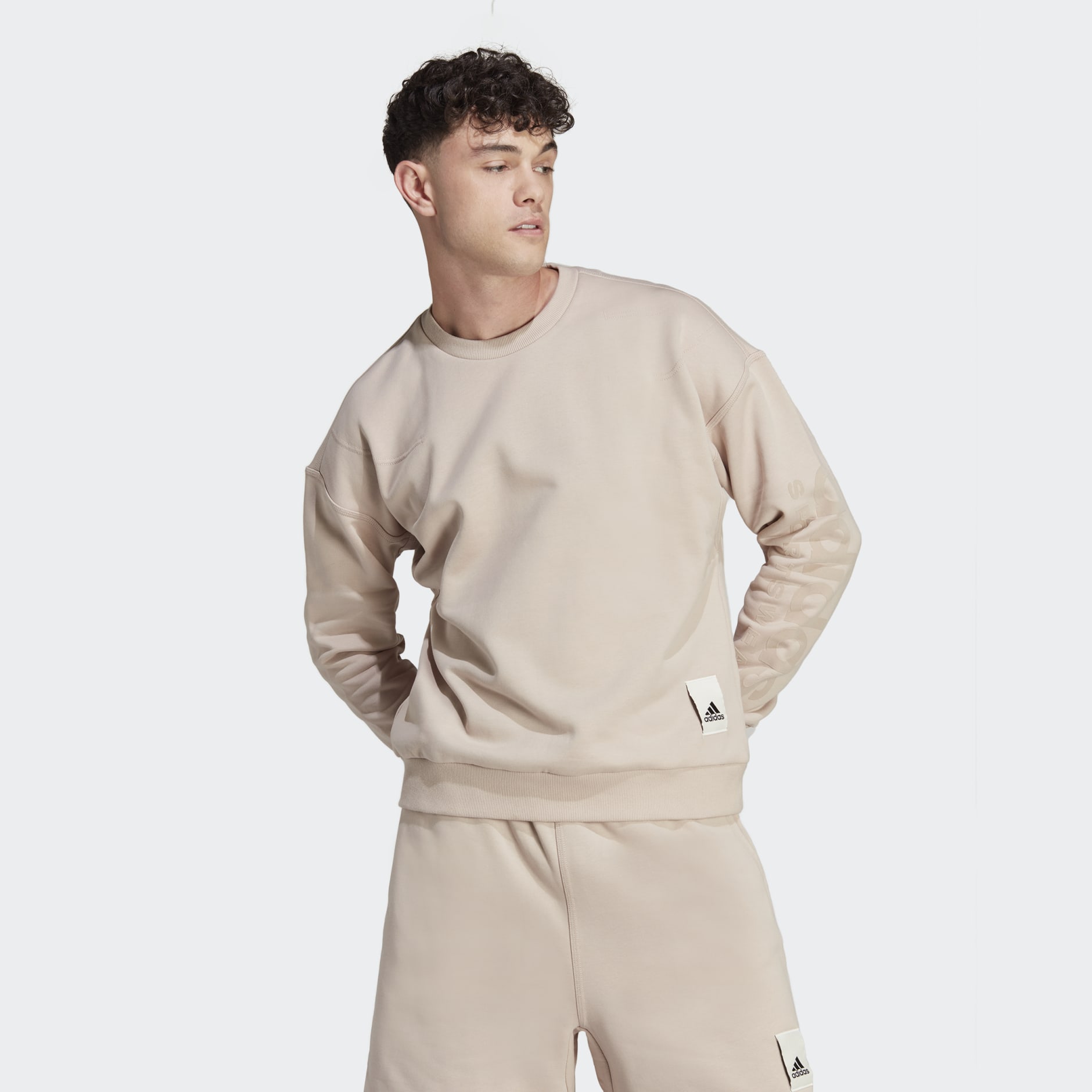Clothing - Lounge Fleece Sweatshirt - Brown | adidas South Africa