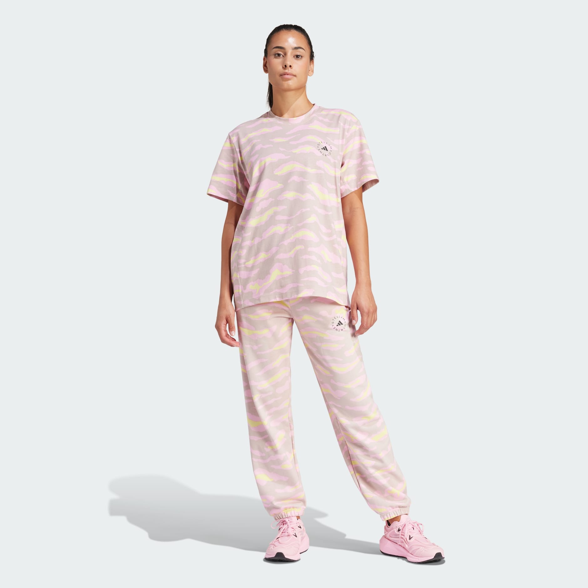 adidas adidas by Stella McCartney Printed Sweat Pants - Pink 