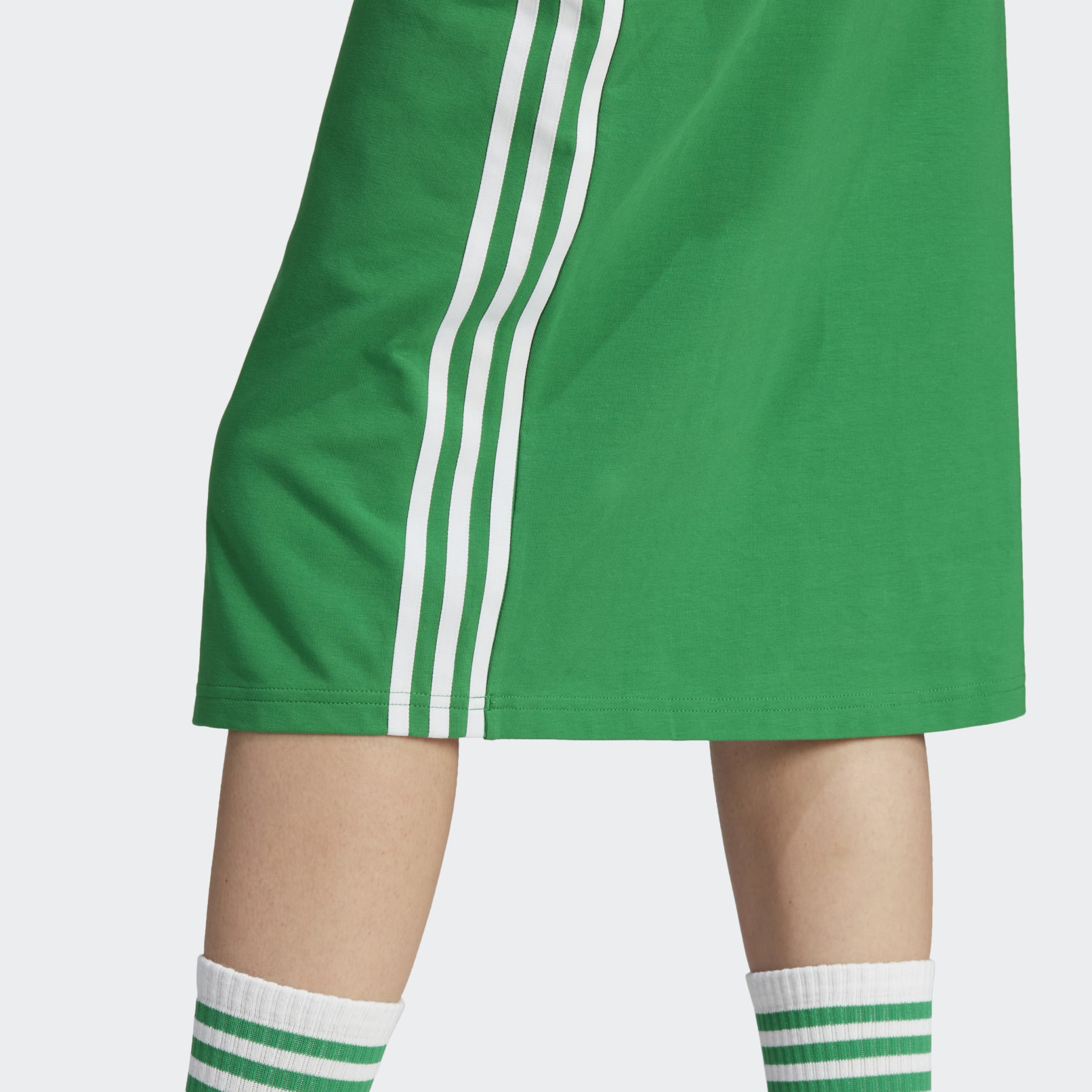 adidas Adicolor Classics 3-Stripes Long Tank Dress - Green | adidas UAE