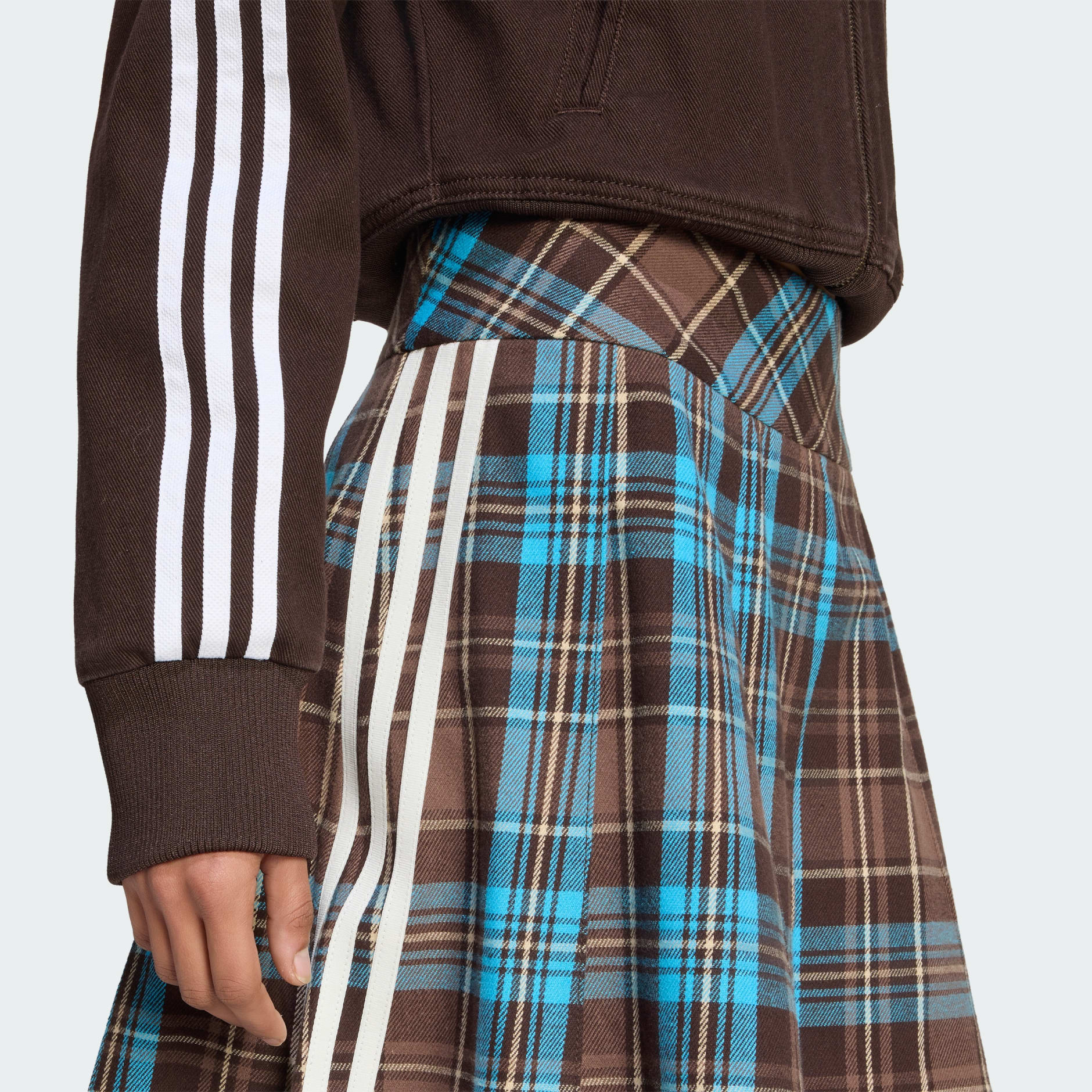 PLEATED CHECK SKIRT