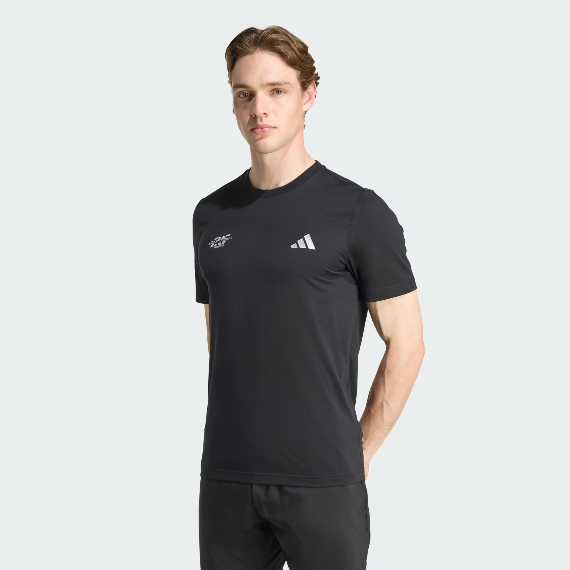 Clothing - Tennis Graphic Tee - Black | adidas Oman